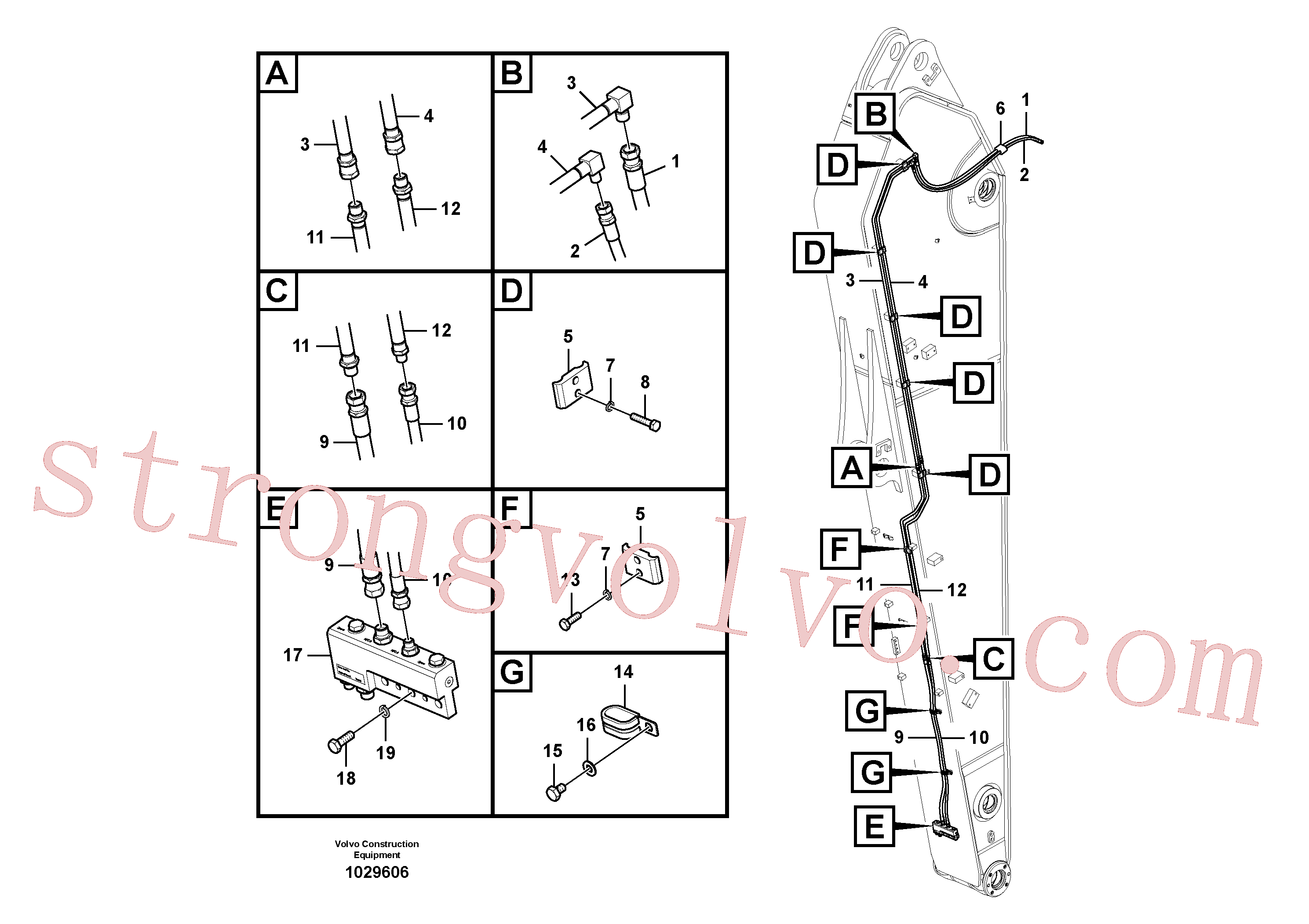 Atacado VOE14562229 Tubo Volvo escavadeira