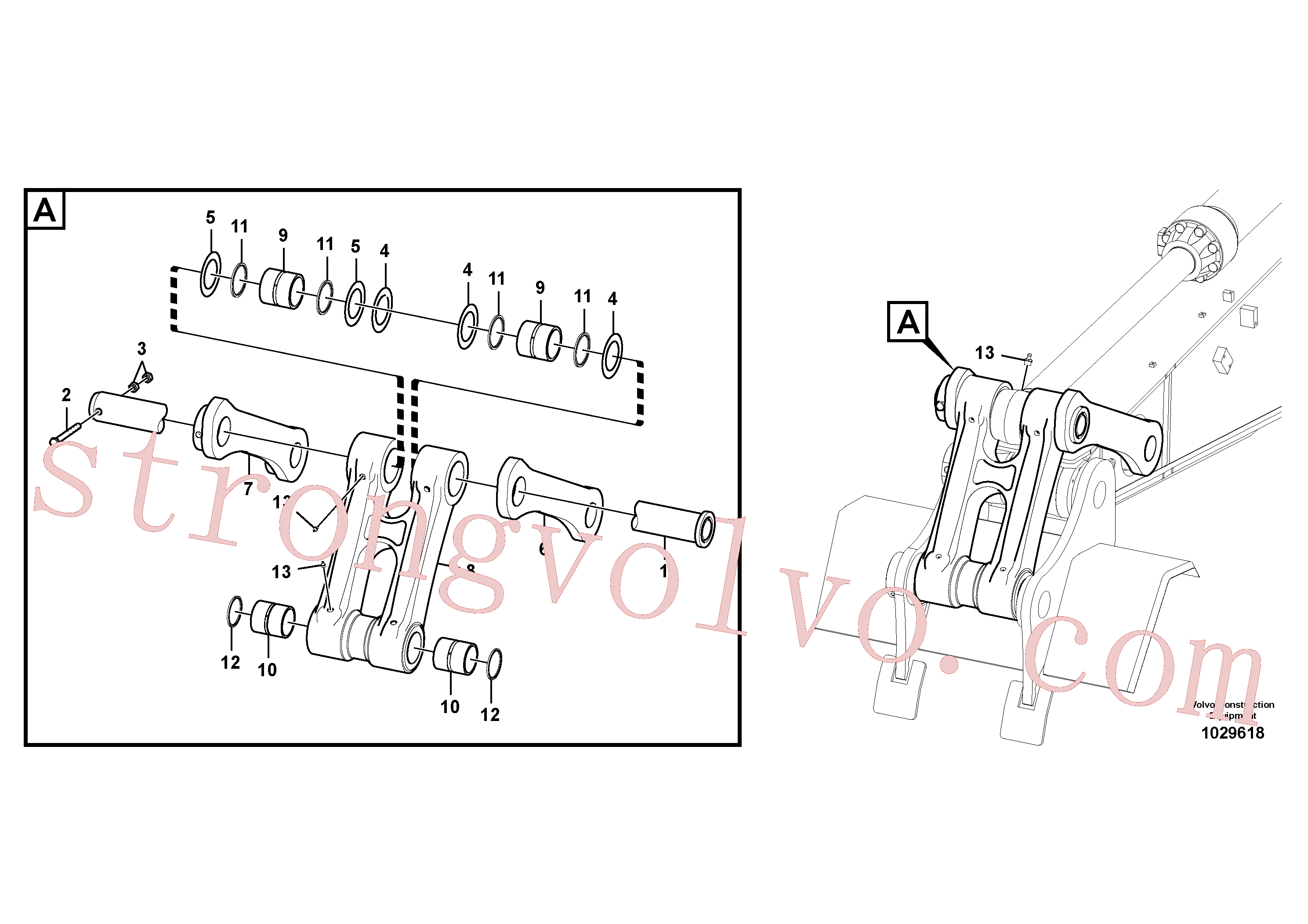VOE14522682 Volvo Tirantes à haste de ligação(1029618 Montagem)