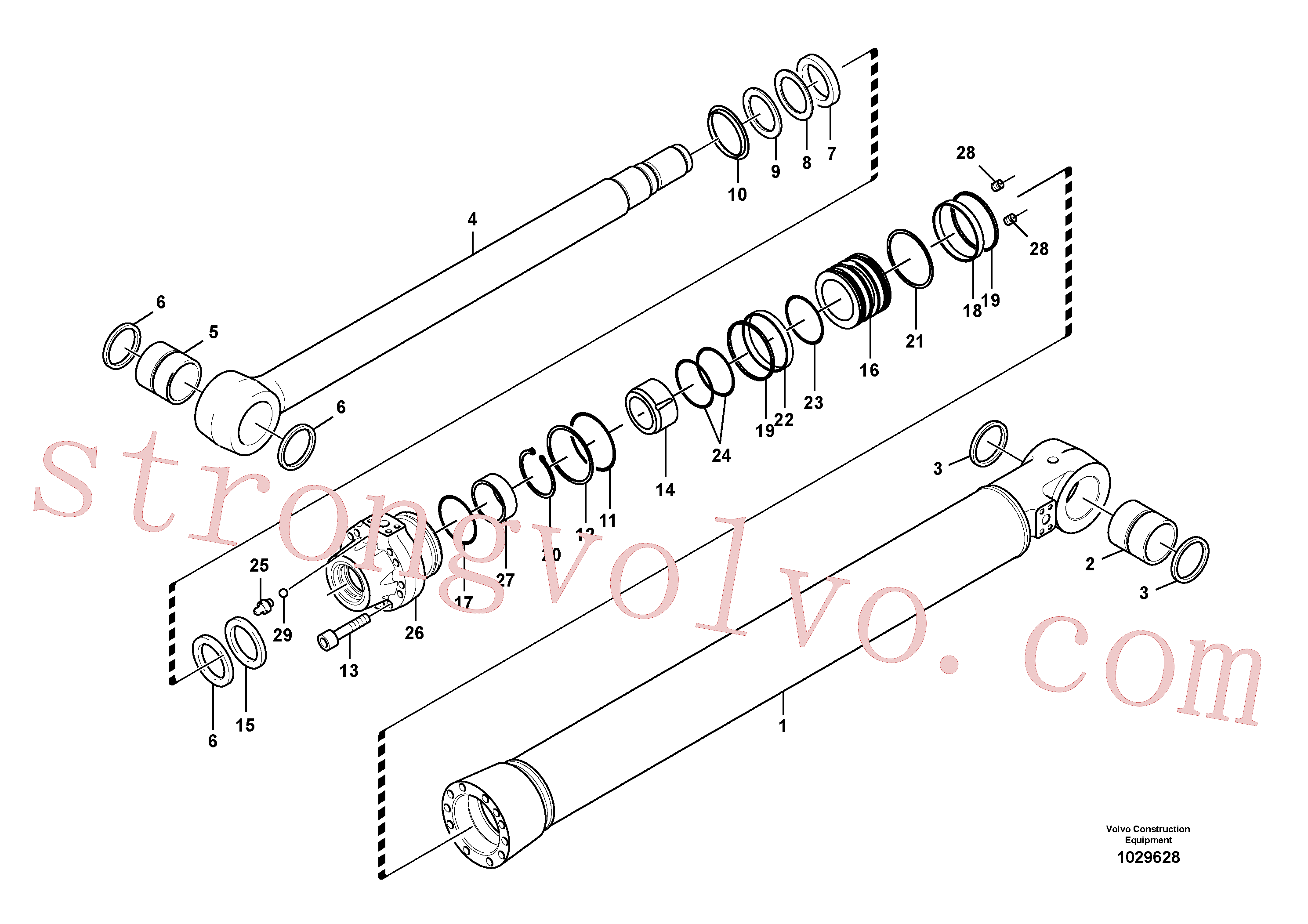 China Made VOE14587740 Pistão Volvo Acessórios para escavadeira