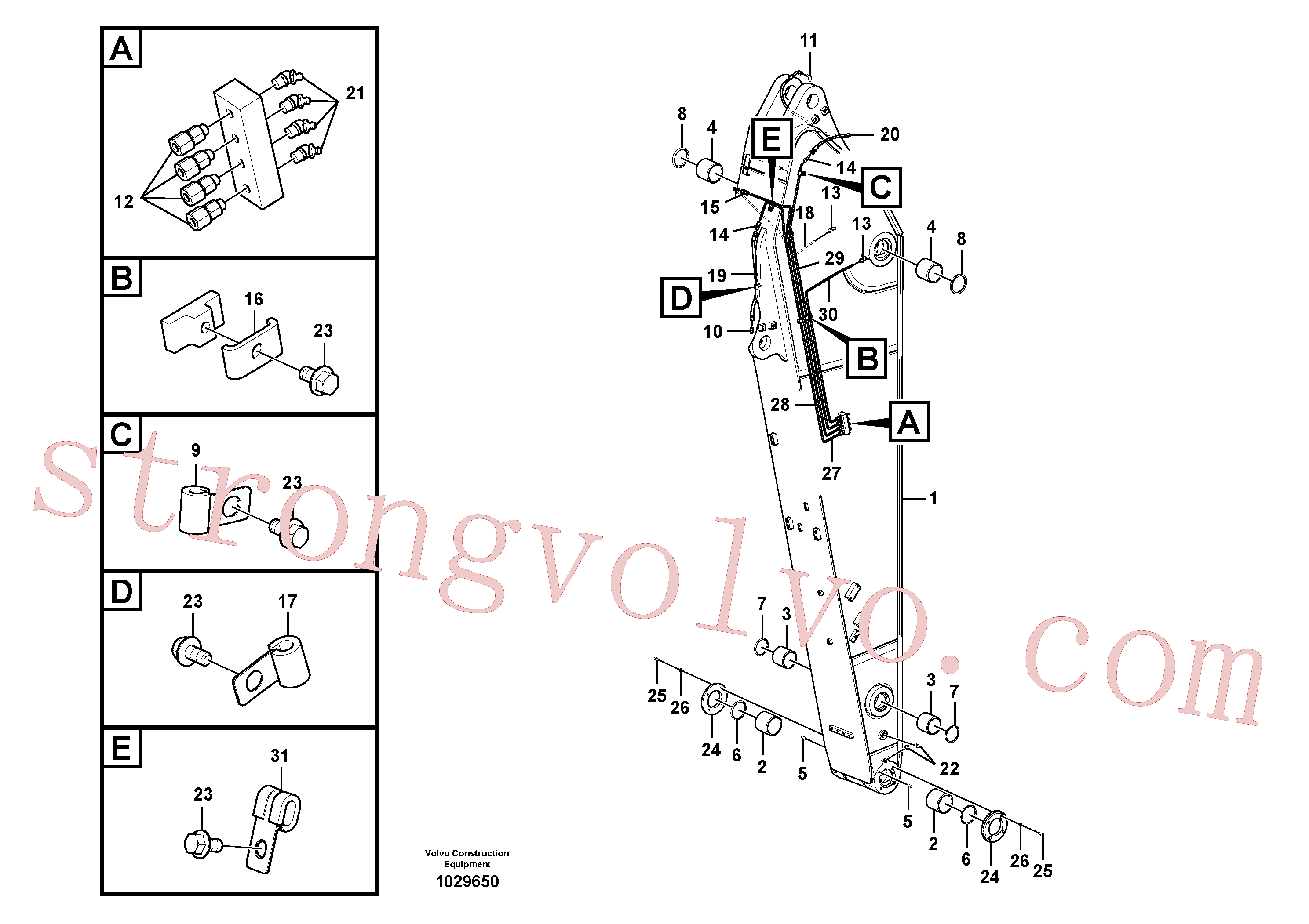 VOE14686608 Tubo Volvo escavadeira