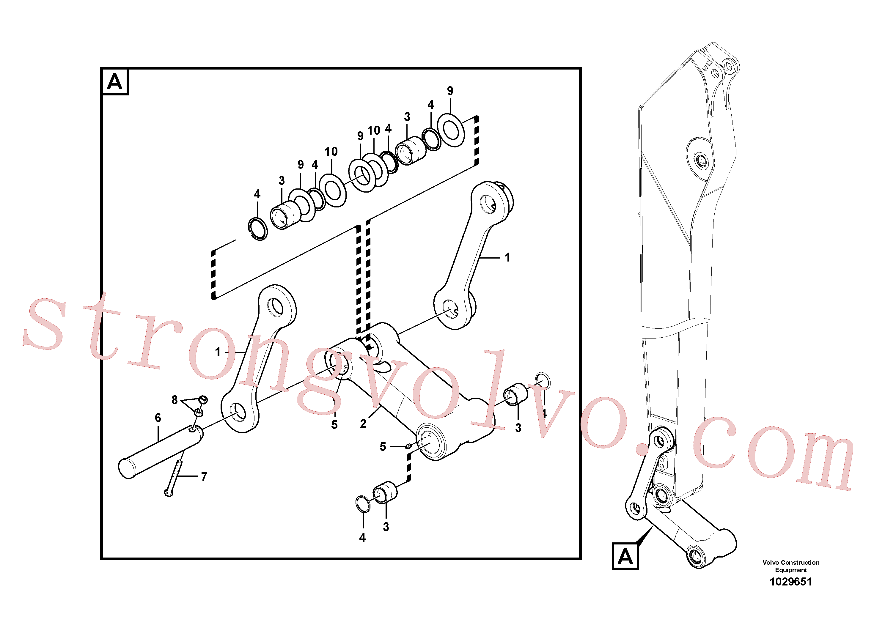 VOE14550744 Volvo Tirantes à haste de ligação(1029651 Montagem)
