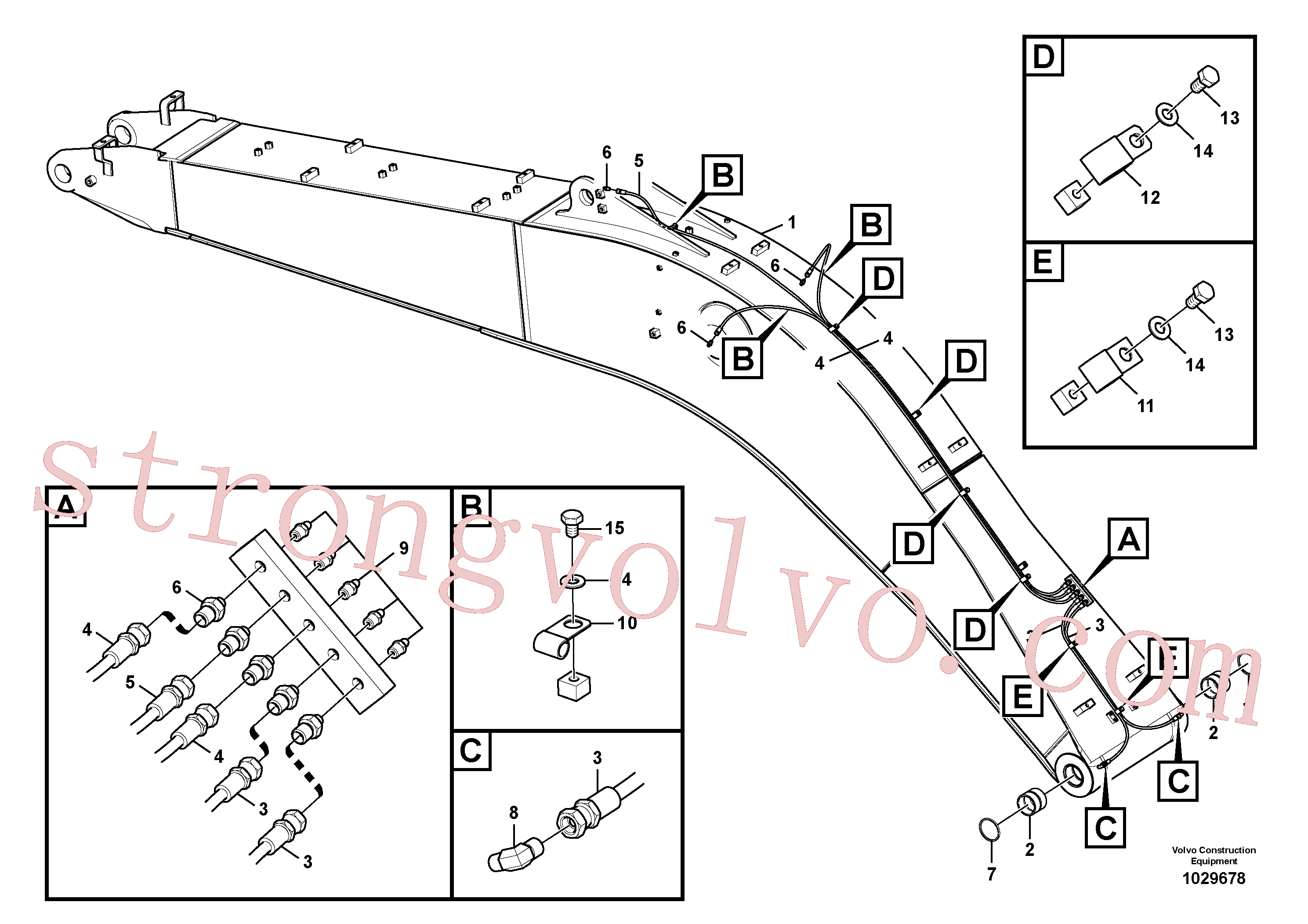 Volvo VOE14593235 Excavator boom Volvo Acessórios para escavadeira