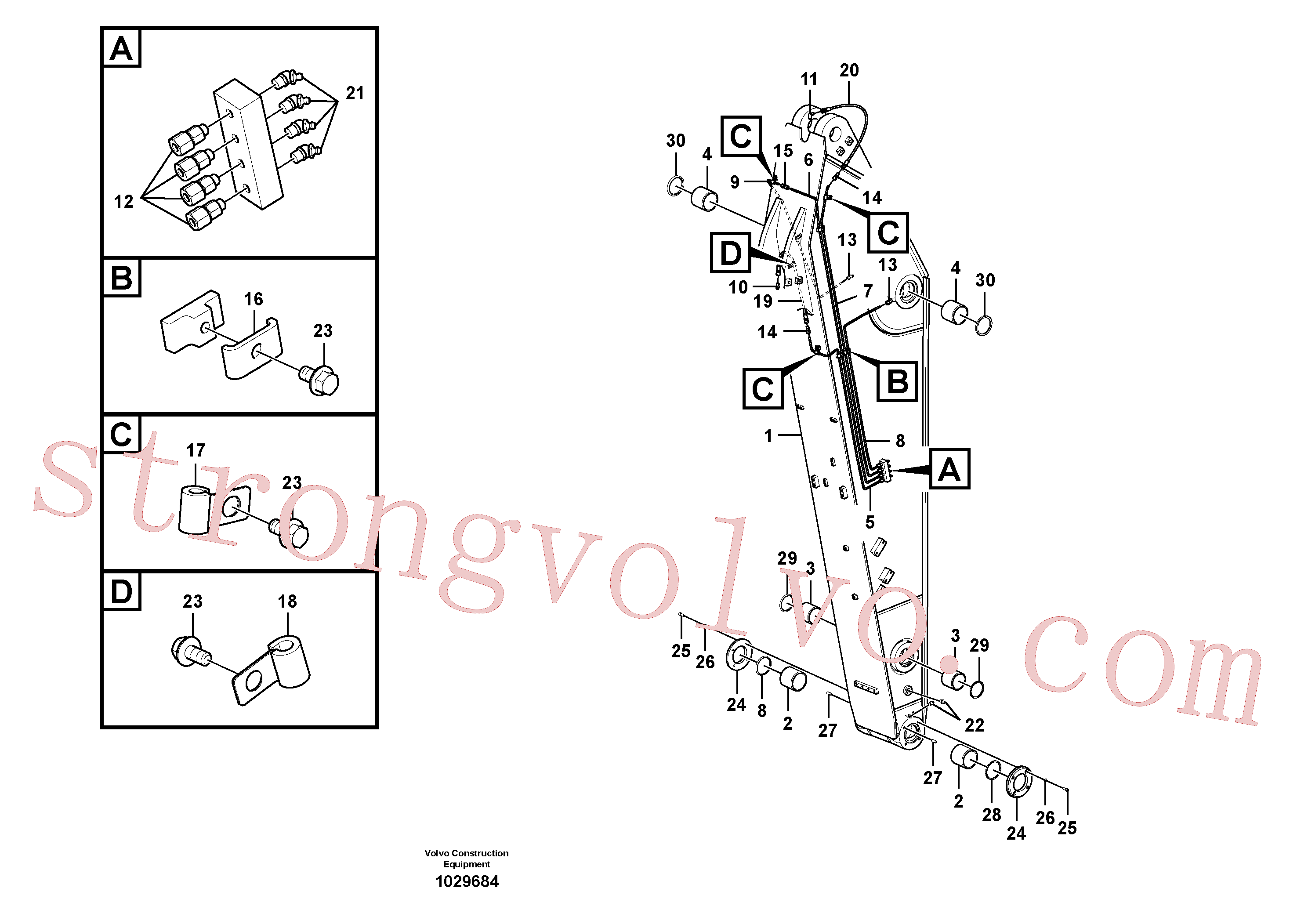 Volvo VOE14636761 Braço Volvo Acessórios para escavadeira
