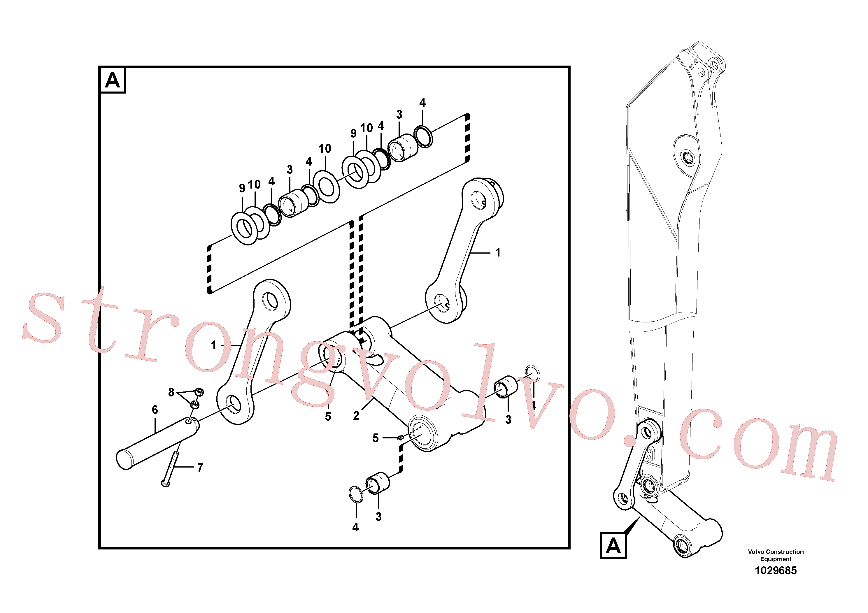 Atacado VOE14728825 Garfo Volvo escavadeira