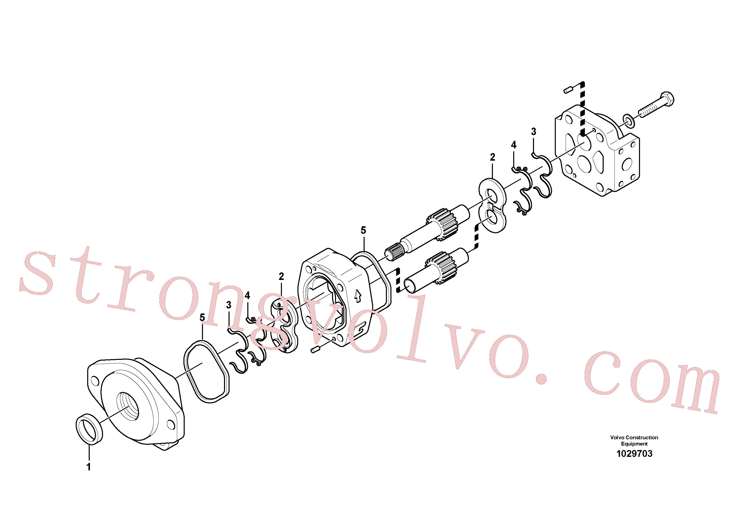 VOE14594943 Volvo Bomba de engrenagens hidráulica para montagem rápida e rotador(1029703 Montagem)