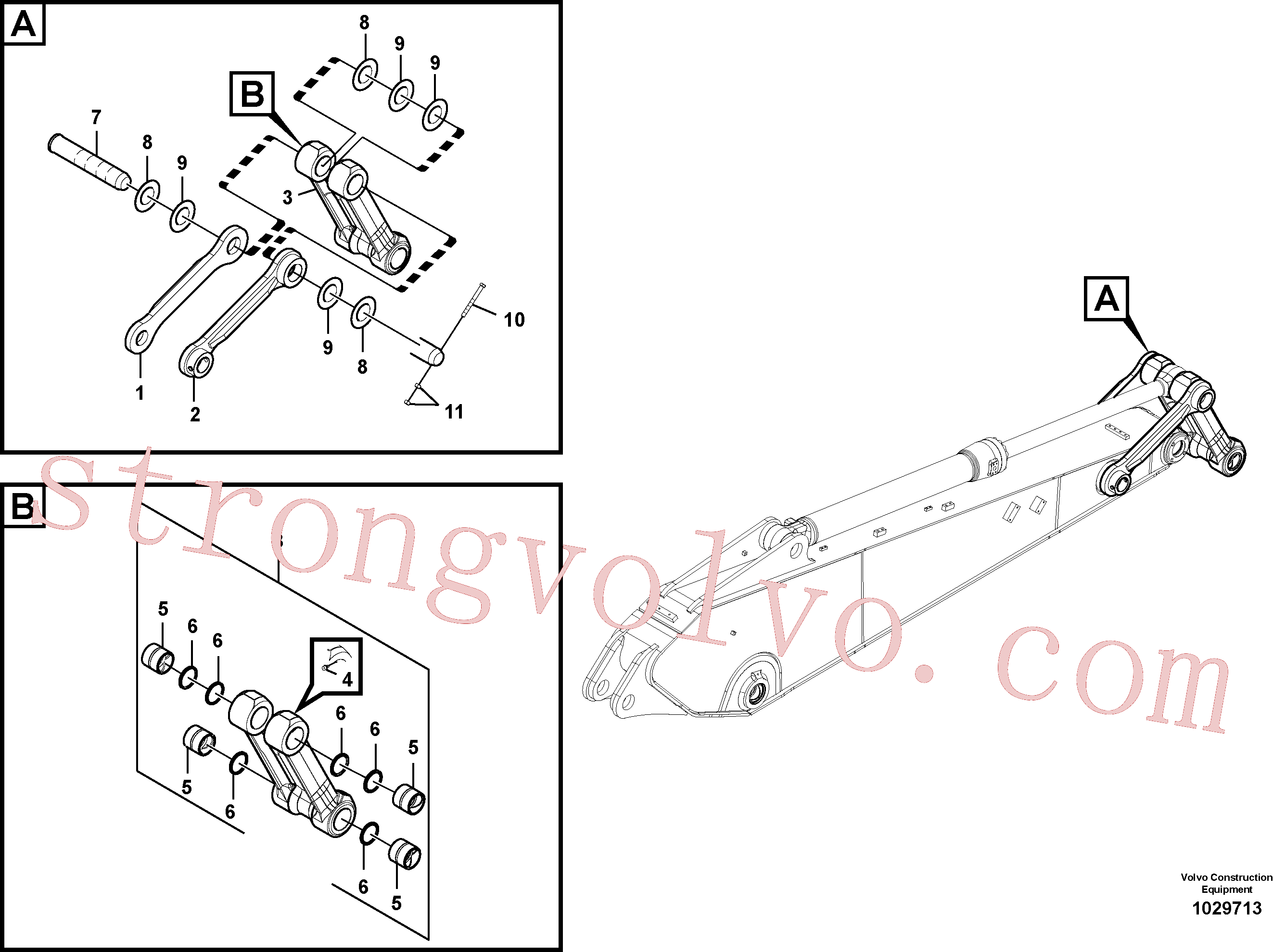 VOE14512678 Volvo Tirantes à haste de ligação(1029713 Montagem)