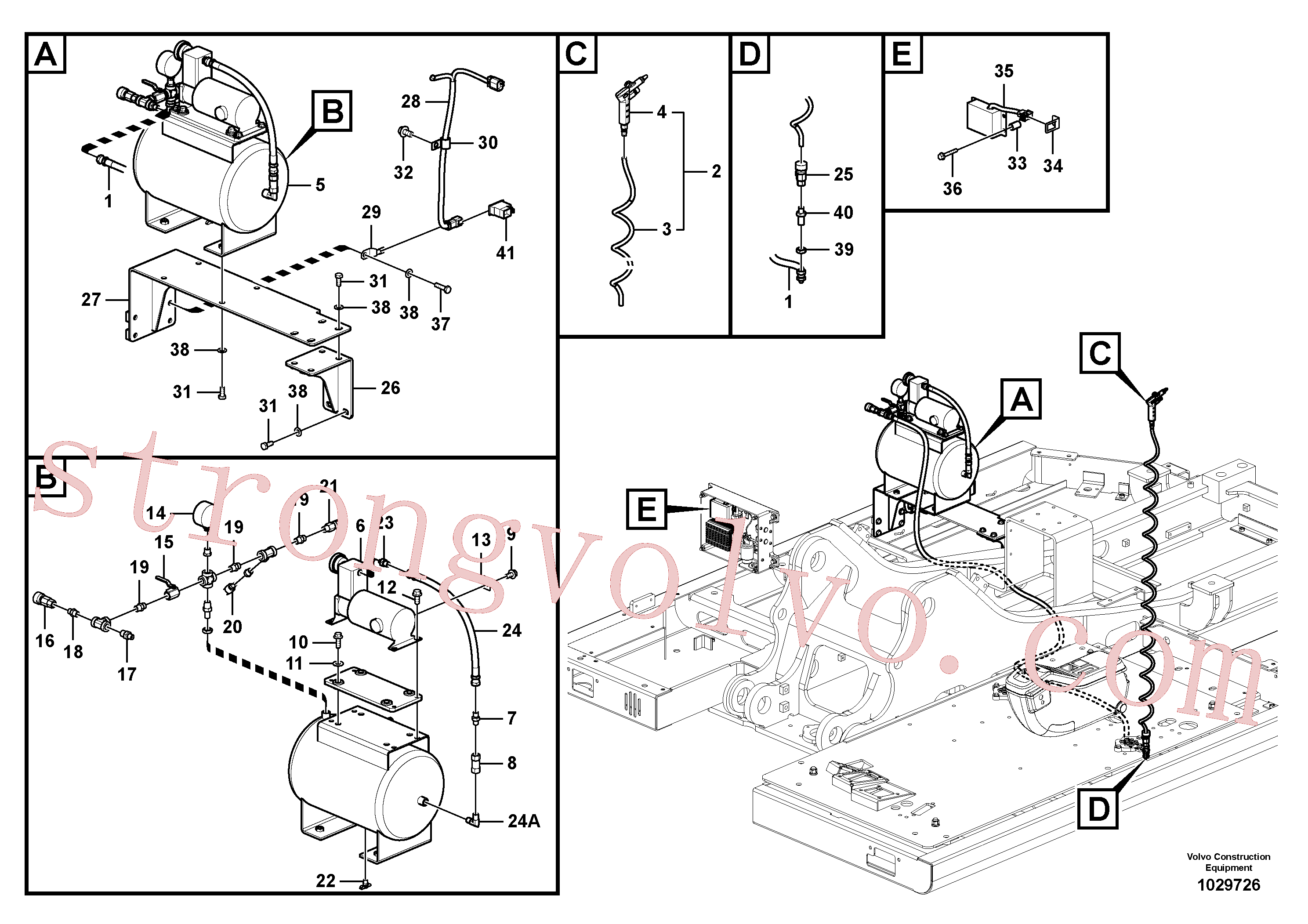 VOE14596346 Niple Inscreva-se para Volvo Acessórios para escavadeira