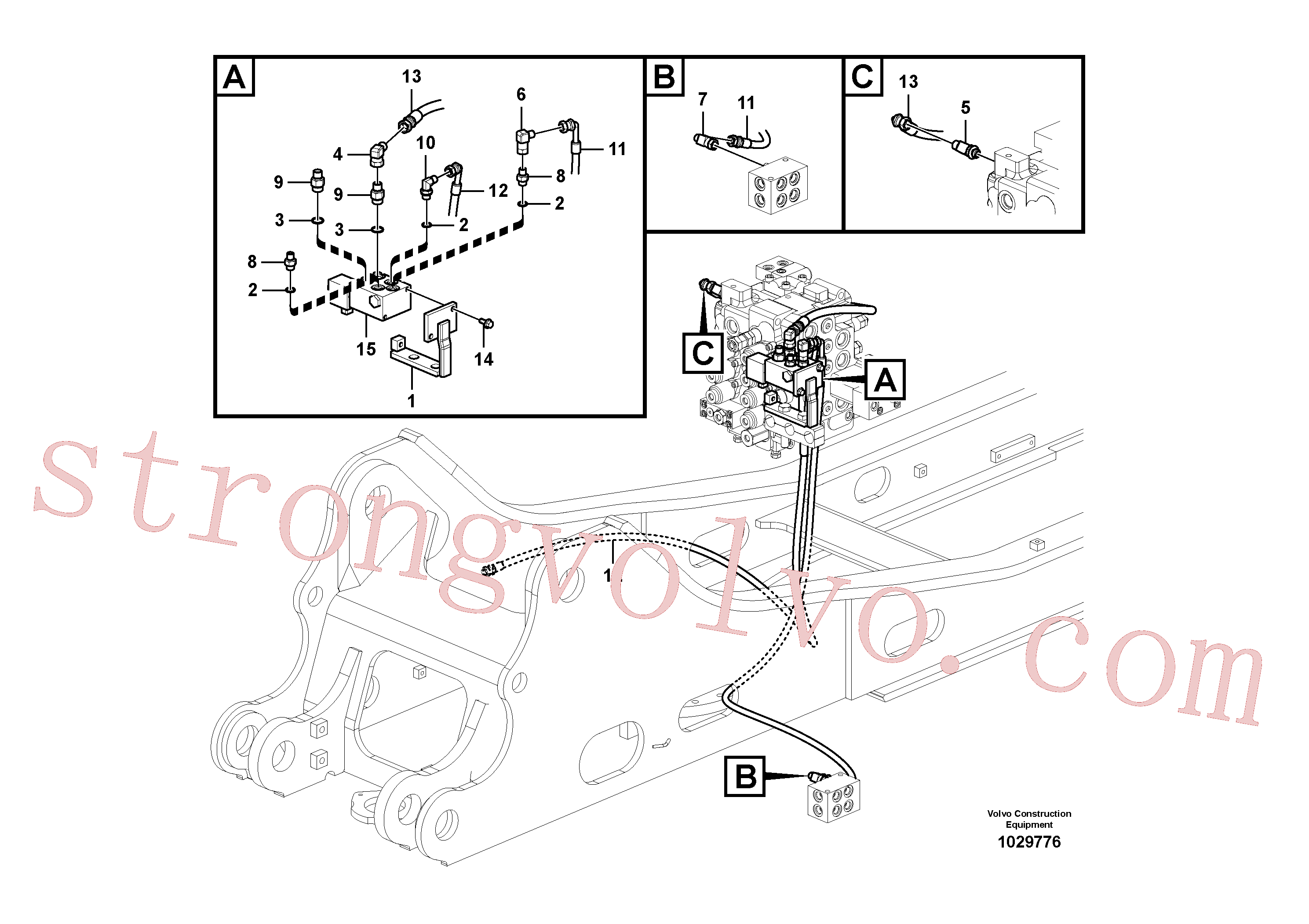 China Made SA9453-03618 Mangueira completa Volvo Acessórios para escavadeira