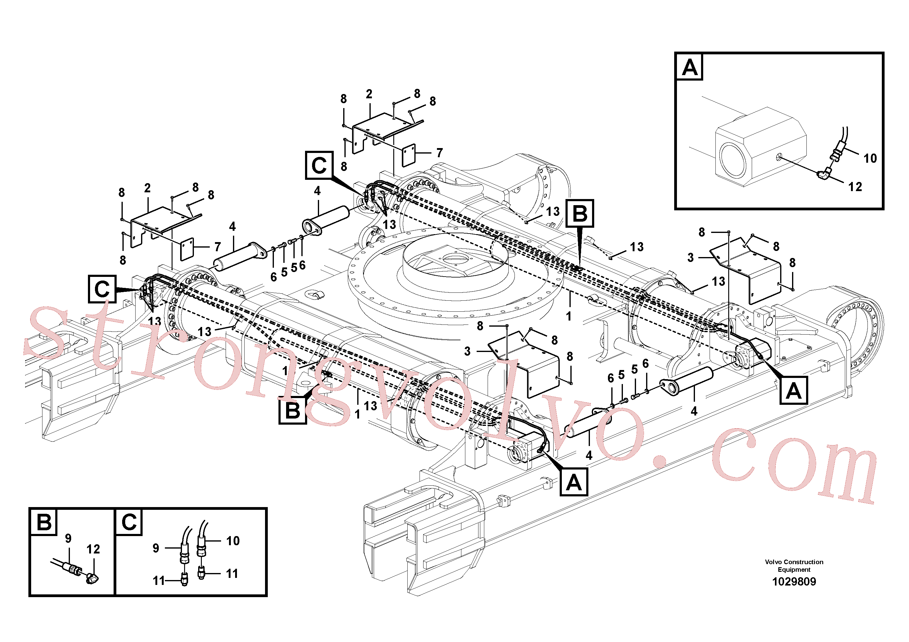 VOE14614469 Quadro suporte Volvo escavadeira