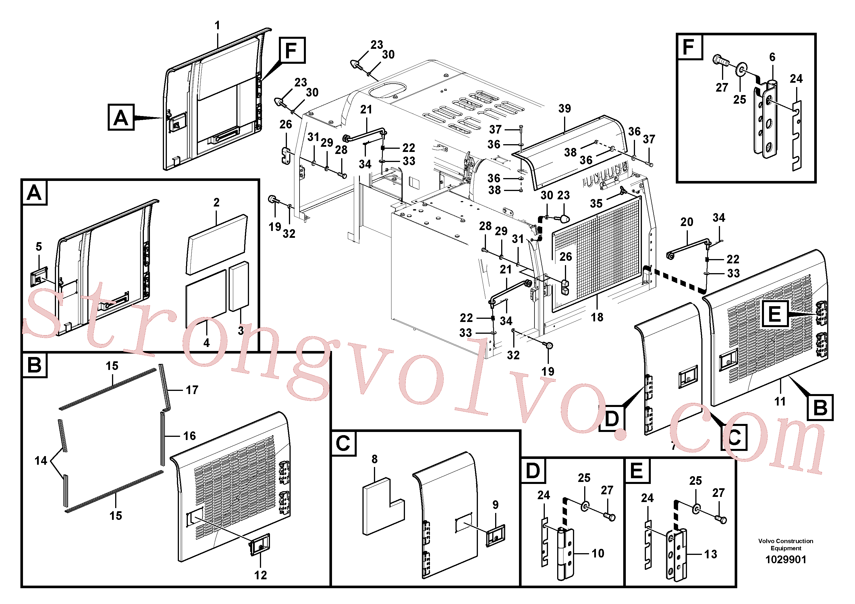 VOE14882488 Volvo Porta, lateral(1029901 Montagem)