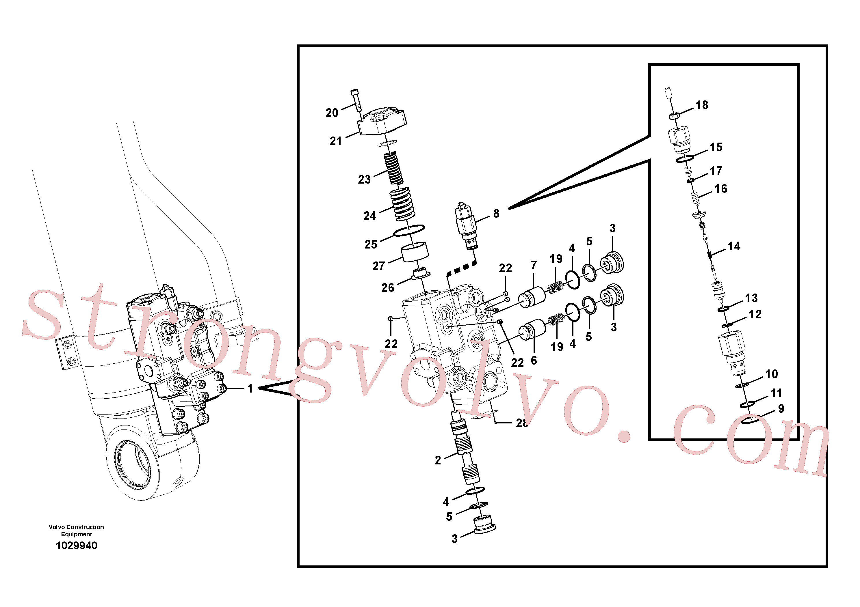 VOE14525249 Nut Inscreva-se para Volvo Acessórios para escavadeira