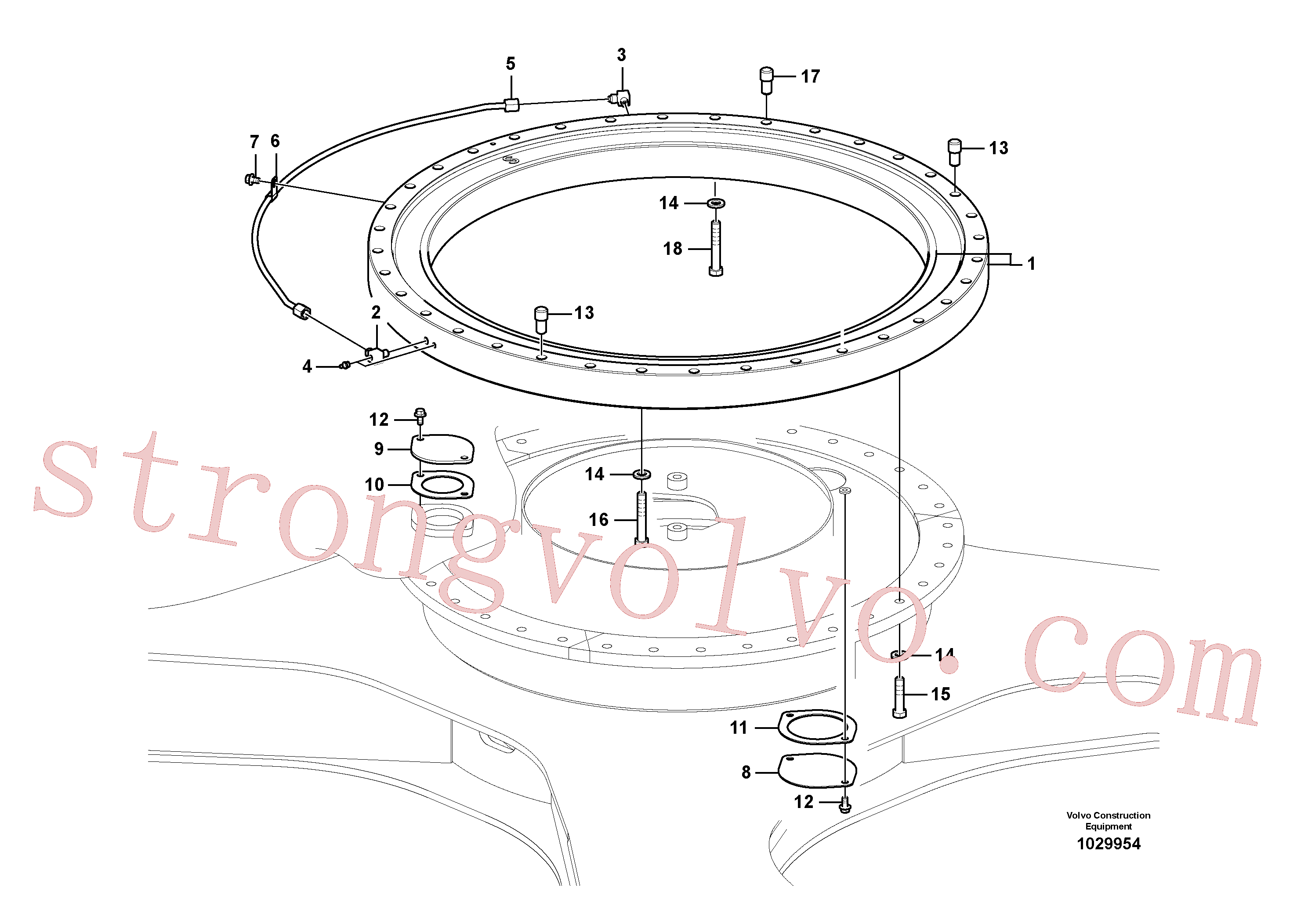 VOE14578192 Volvo Sistema de articulação(1029954 Montagem)