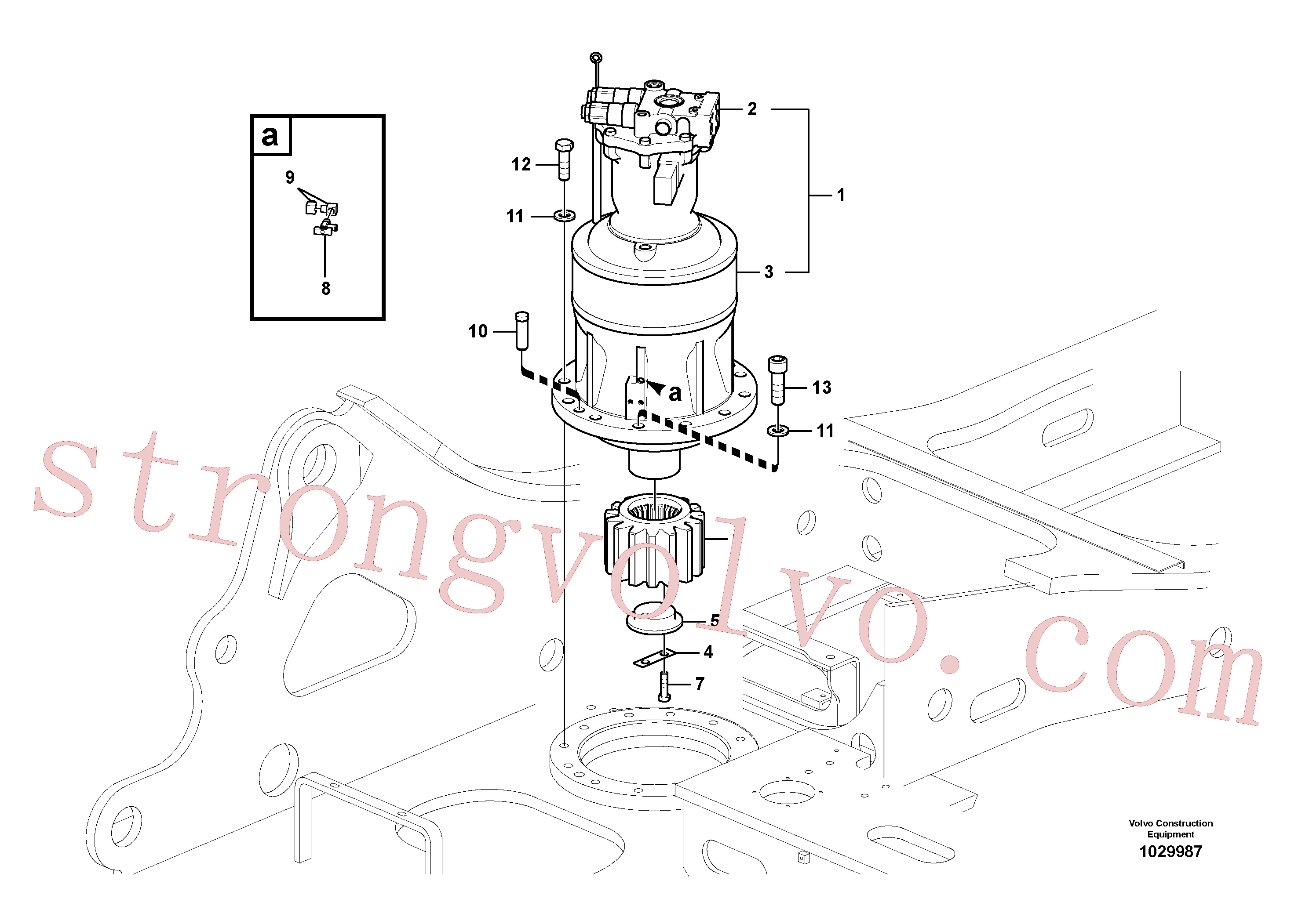 SA9411-92830 Volvo Motor de rotação com peças de montagem(1029987 Montagem)