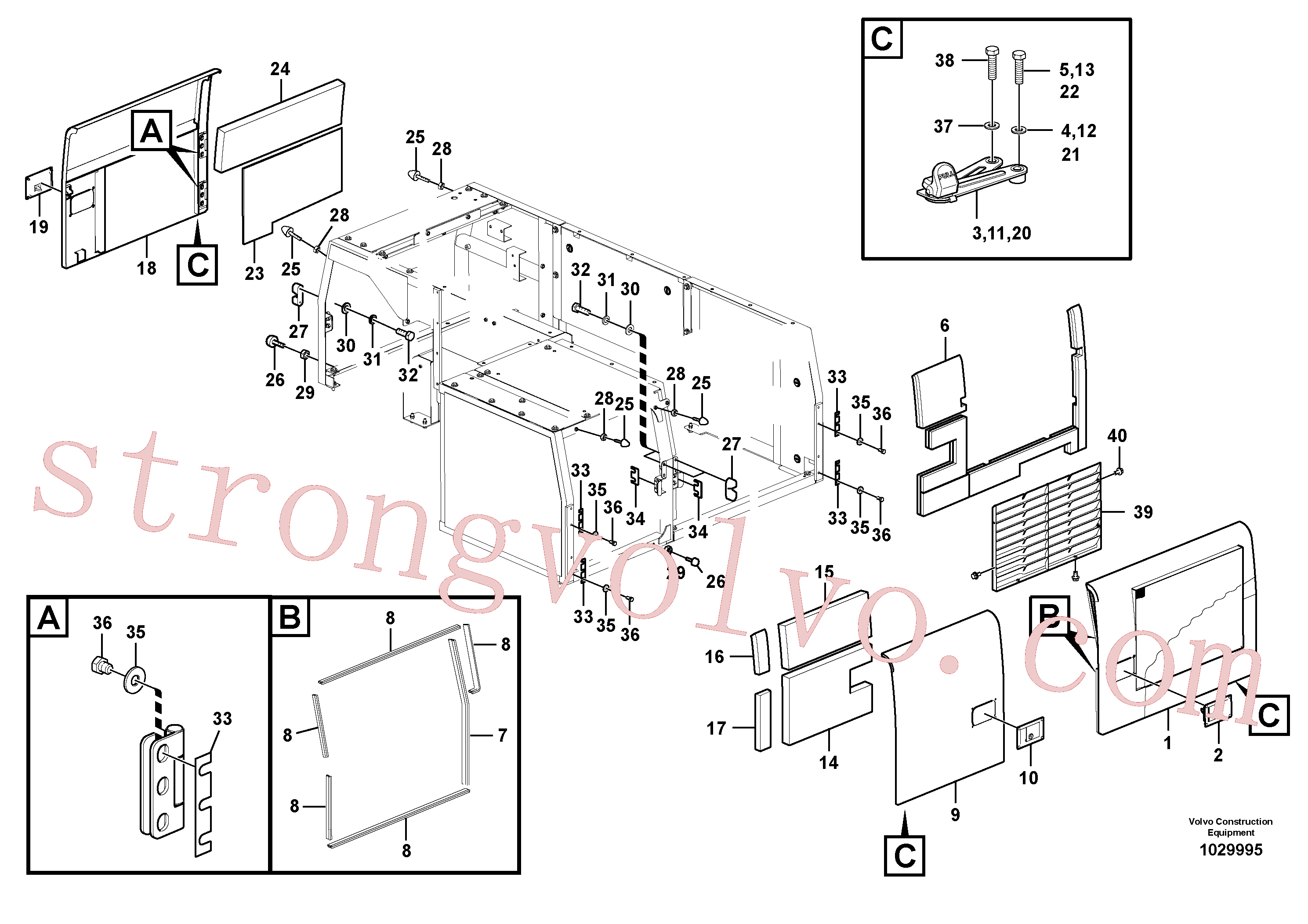 VOE14531009 Volvo Porta, lateral(1029995 Montagem)