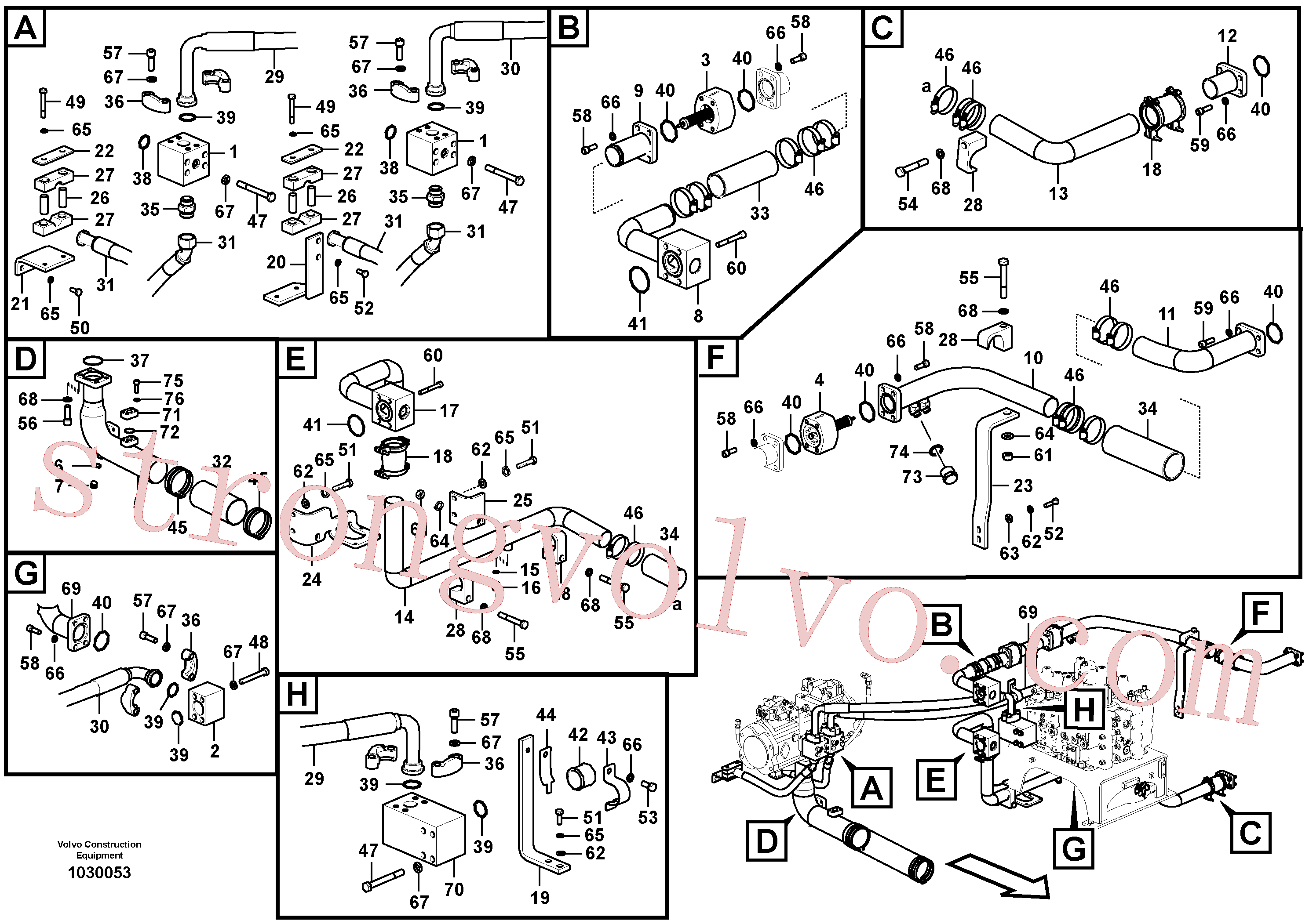 VOE14881383 Volvo Sistema hidráulico, refrigerador do óleo(1030053 Montagem)