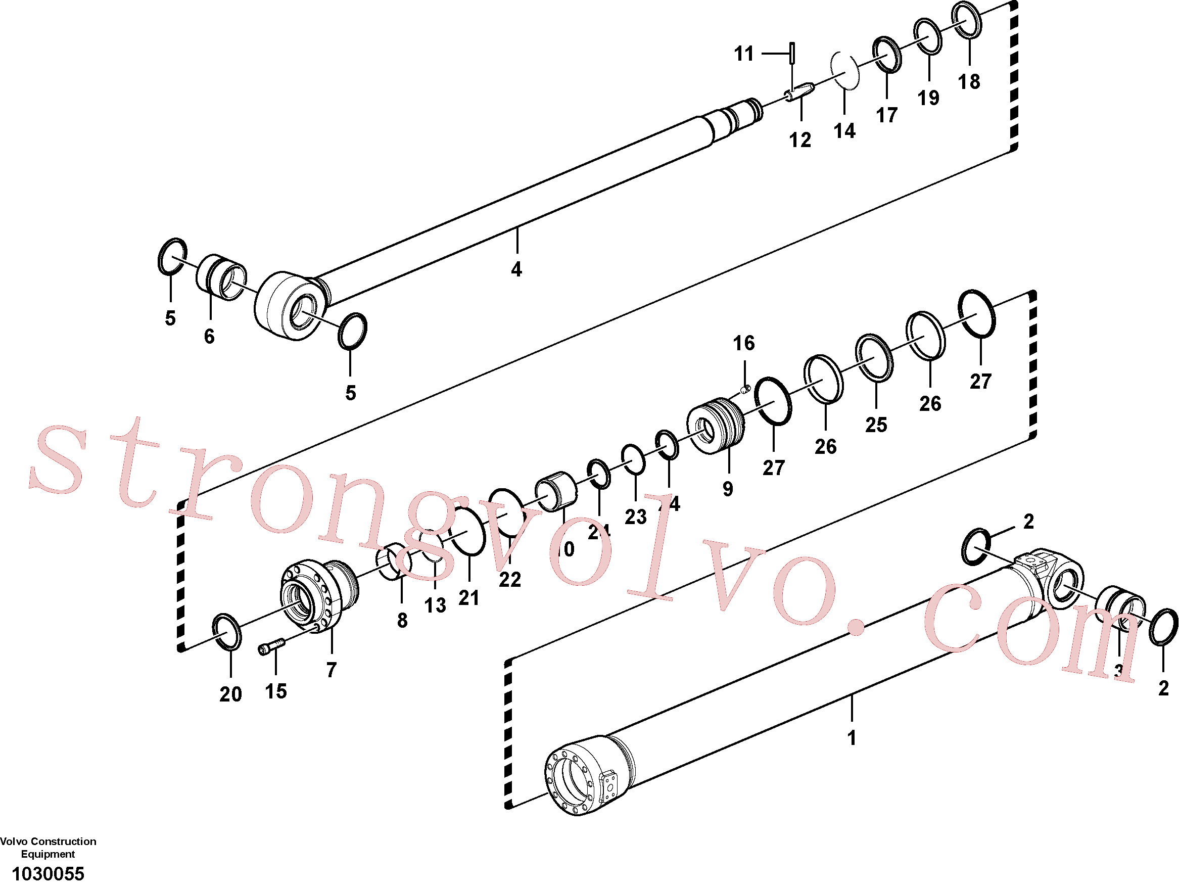 VOE14884917 Anel de fixação Volvo escavadeira