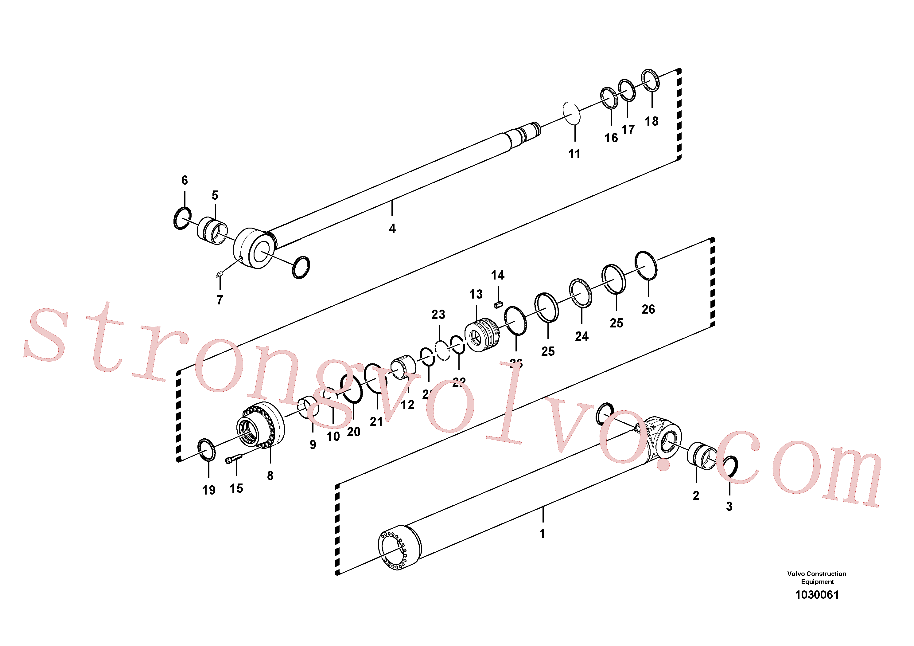 VOE14517939 Volvo Cilindro de balde(1030061 Montagem)