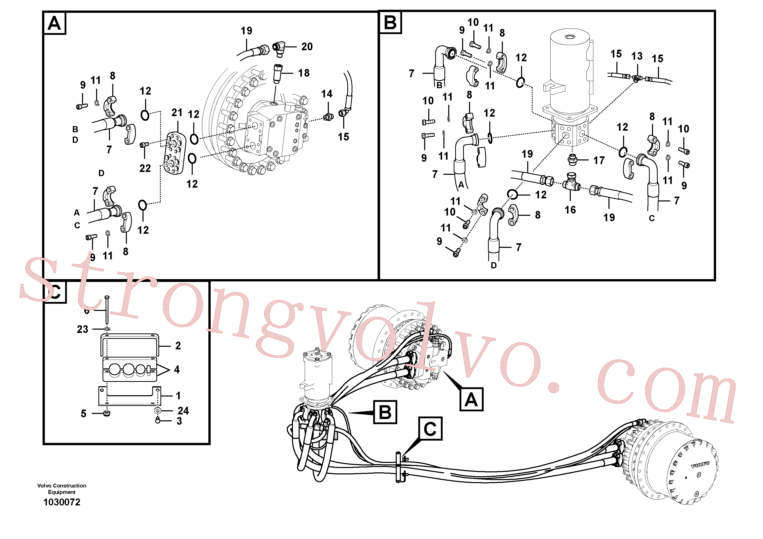 VOE14667018 Niple Inscreva-se para Volvo Acessórios para escavadeira