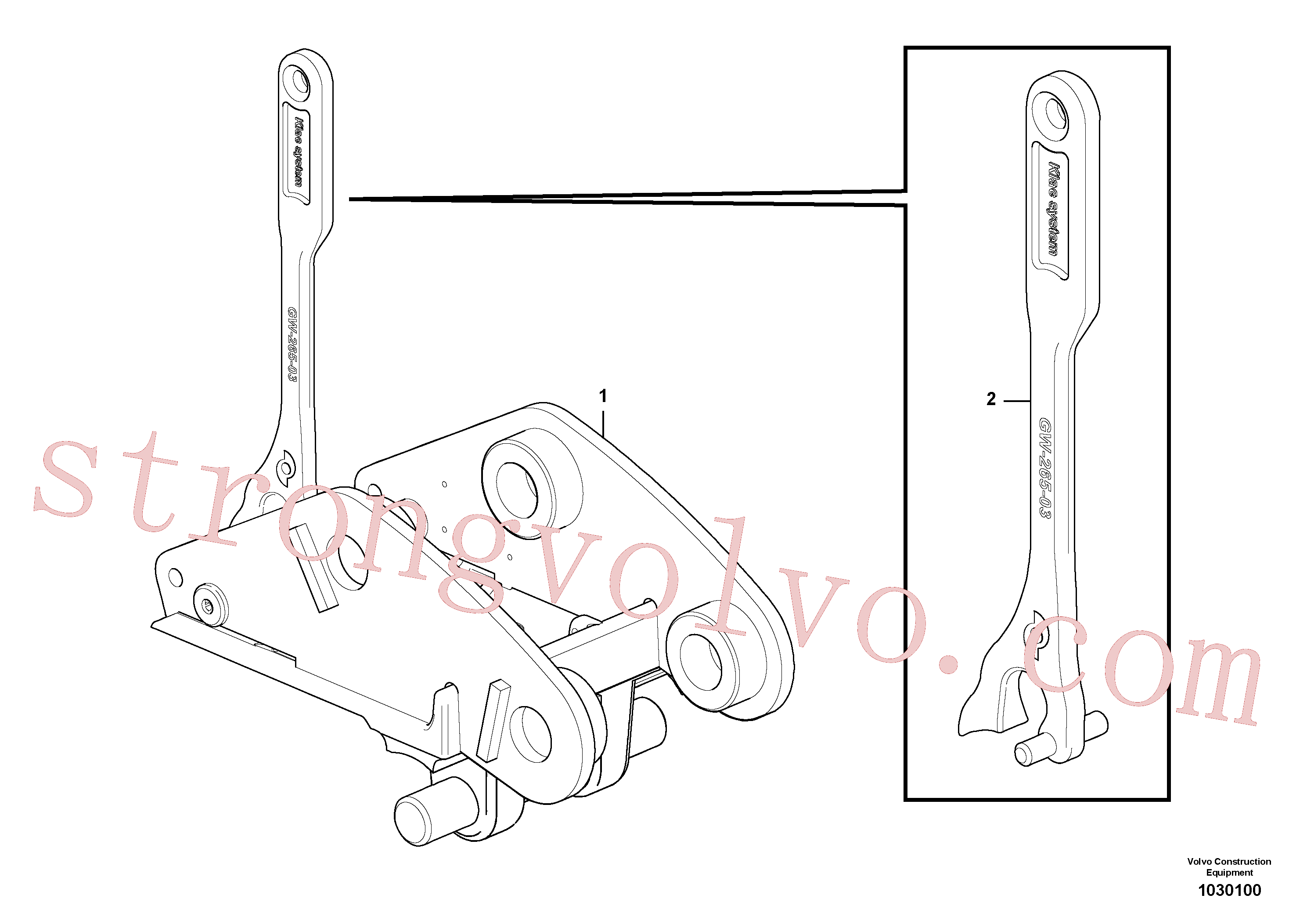 VOE11807302 Volvo Suporte de ferramentas / comando mecânico(1030100 Montagem)