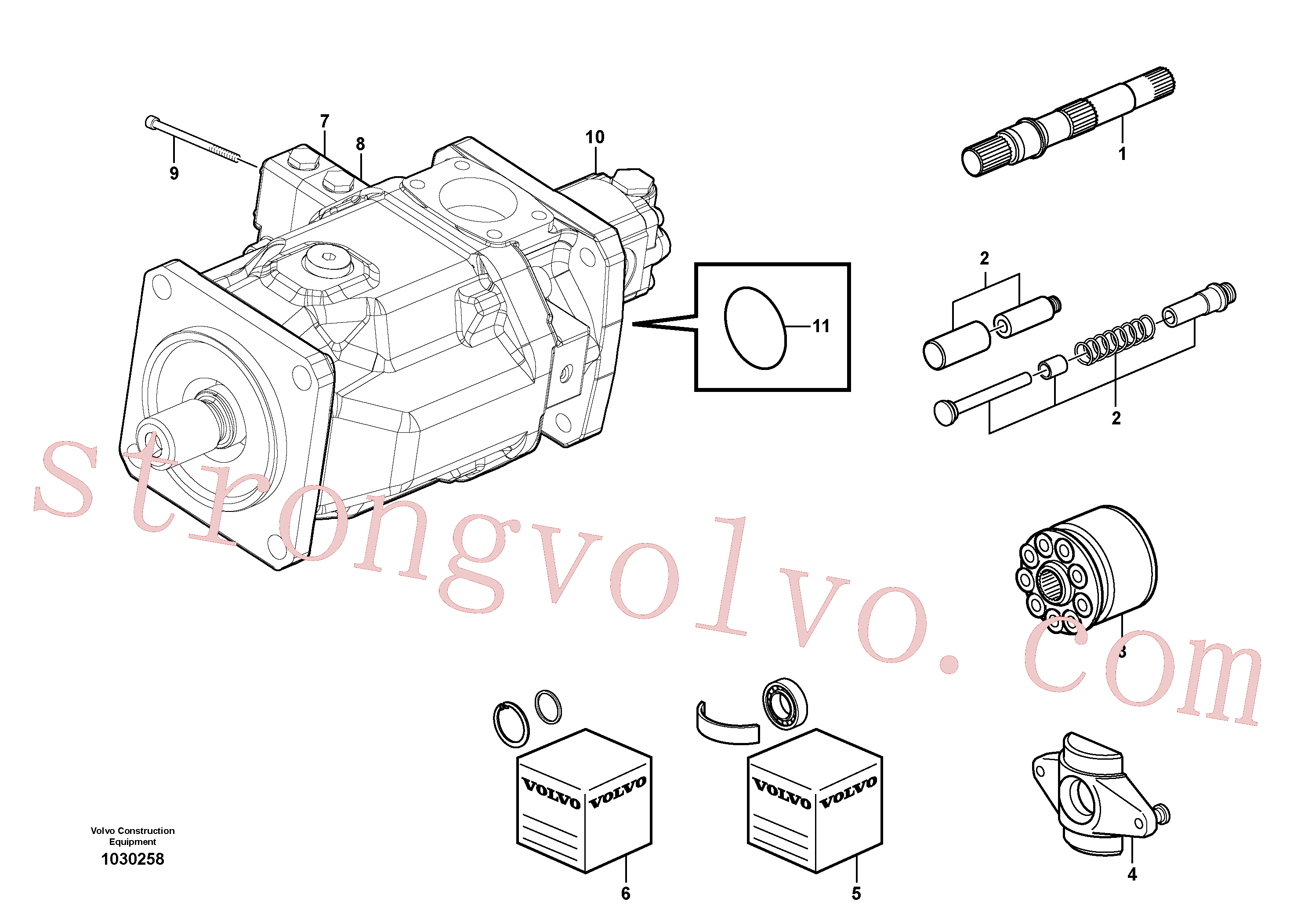 PJ7411728 Volvo Bomba hidráulica(1030258 Montagem)