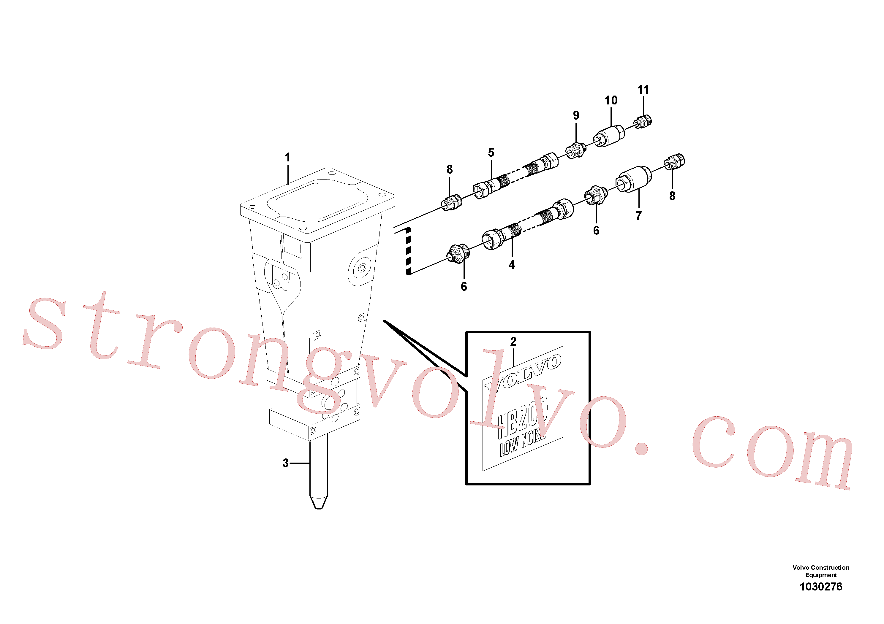VOE11801323 Volvo Martelo(1030276 Montagem)