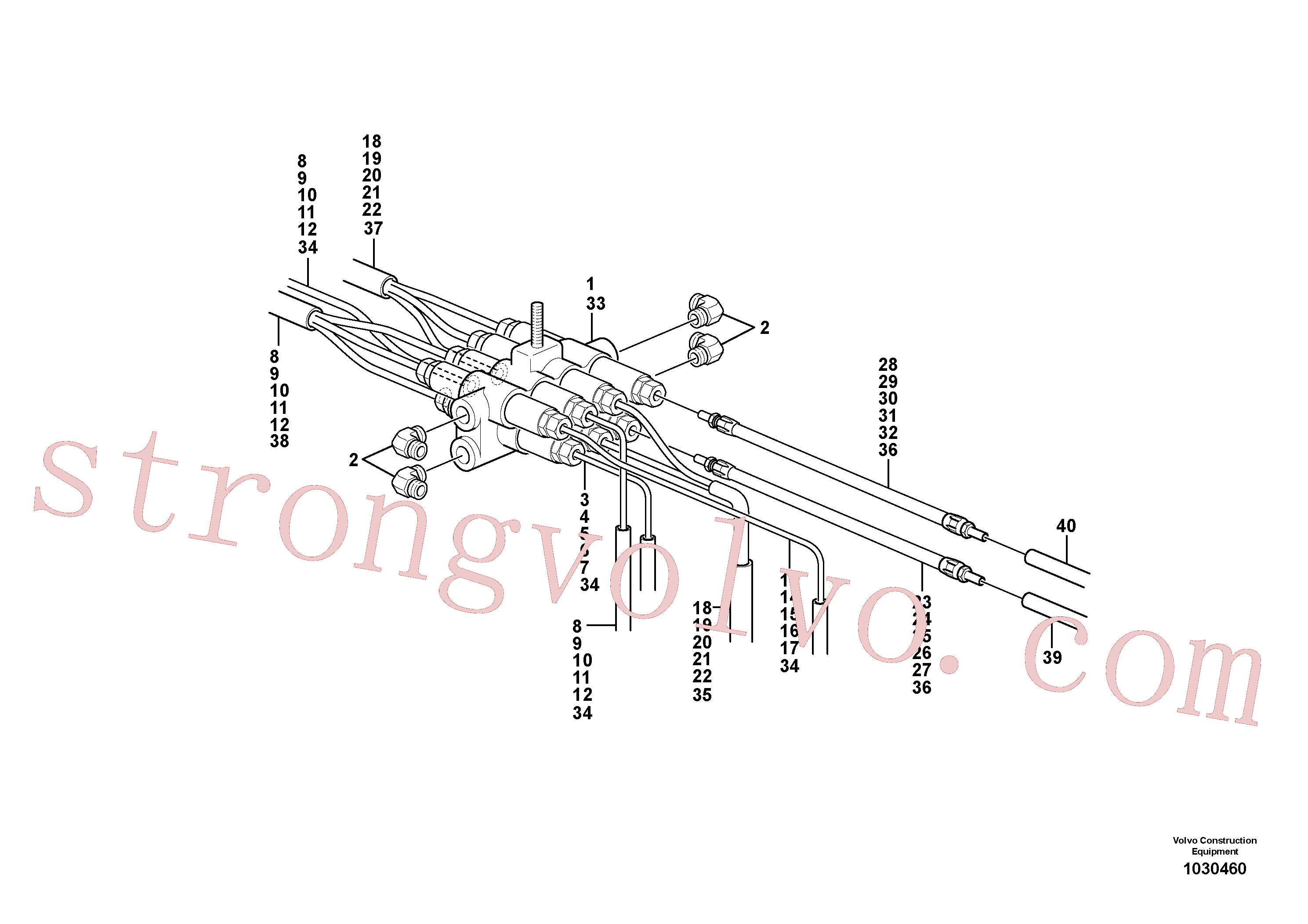 VOE11702370 Volvo Bloco de distribuição, B1(1030460 Montagem)