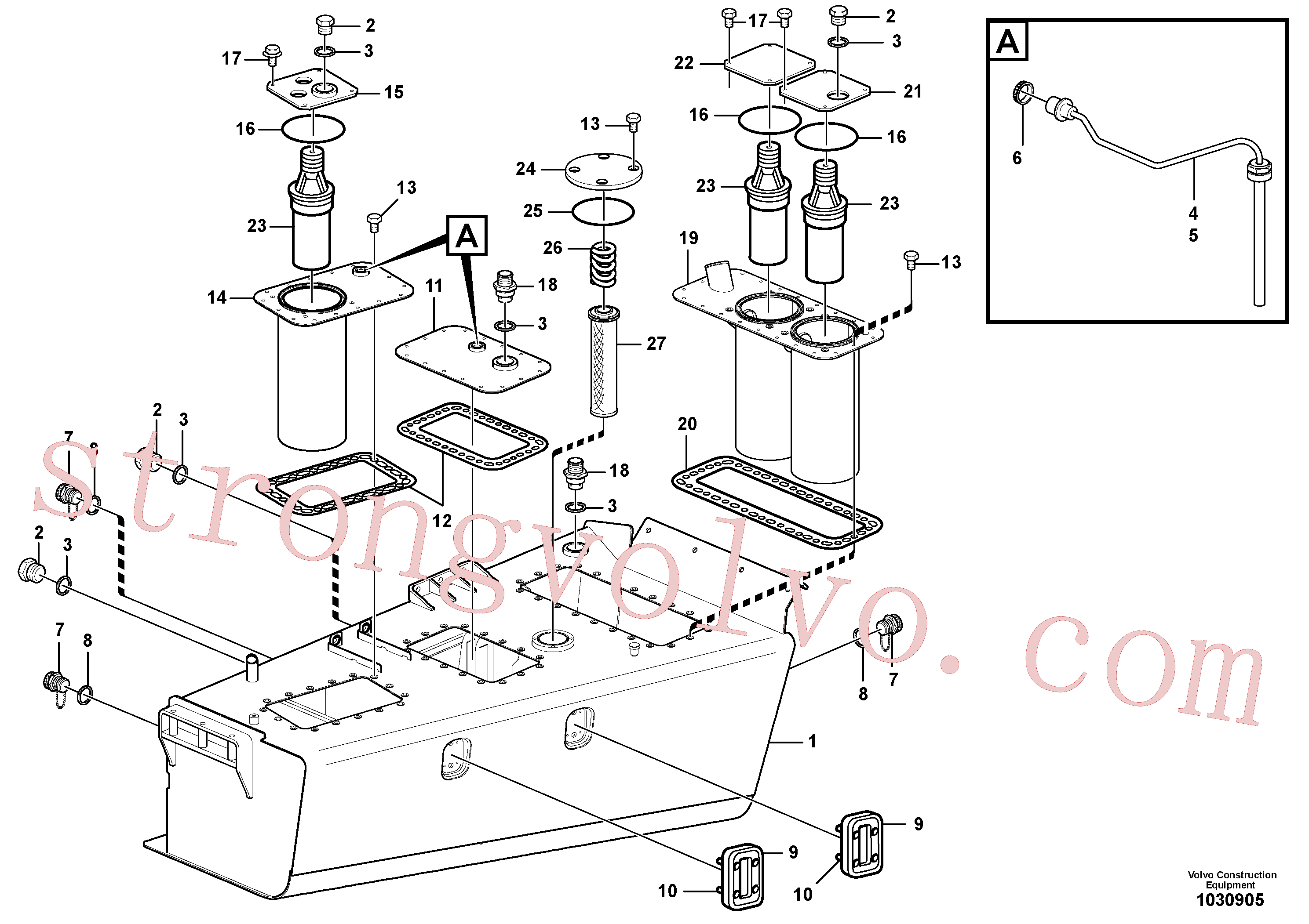 VOE11715947 Volvo Depósito de óleo hidráulico(1030905 Montagem)