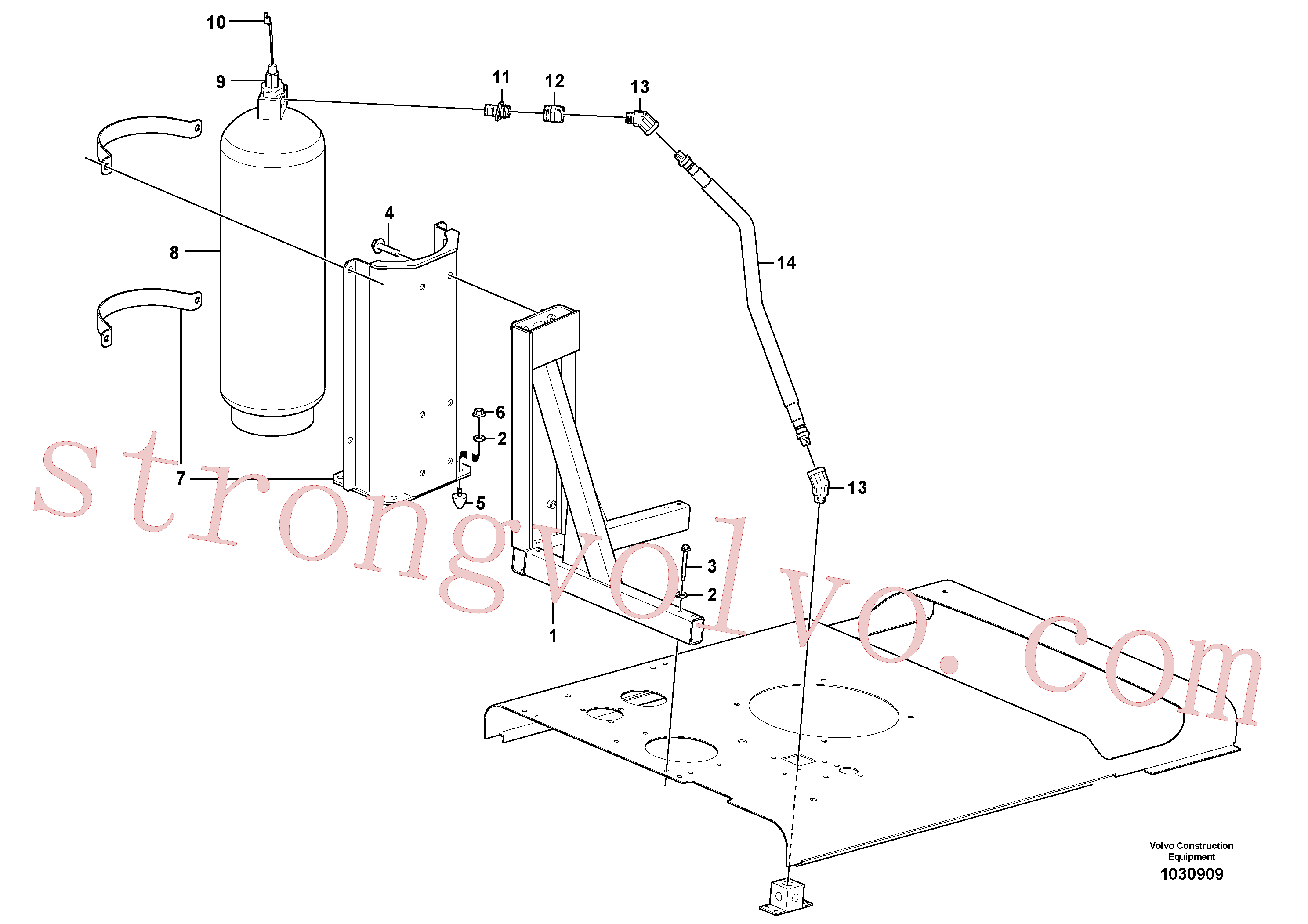 VOE4881758 Volvo Sistema de extinção(1030909 Montagem)