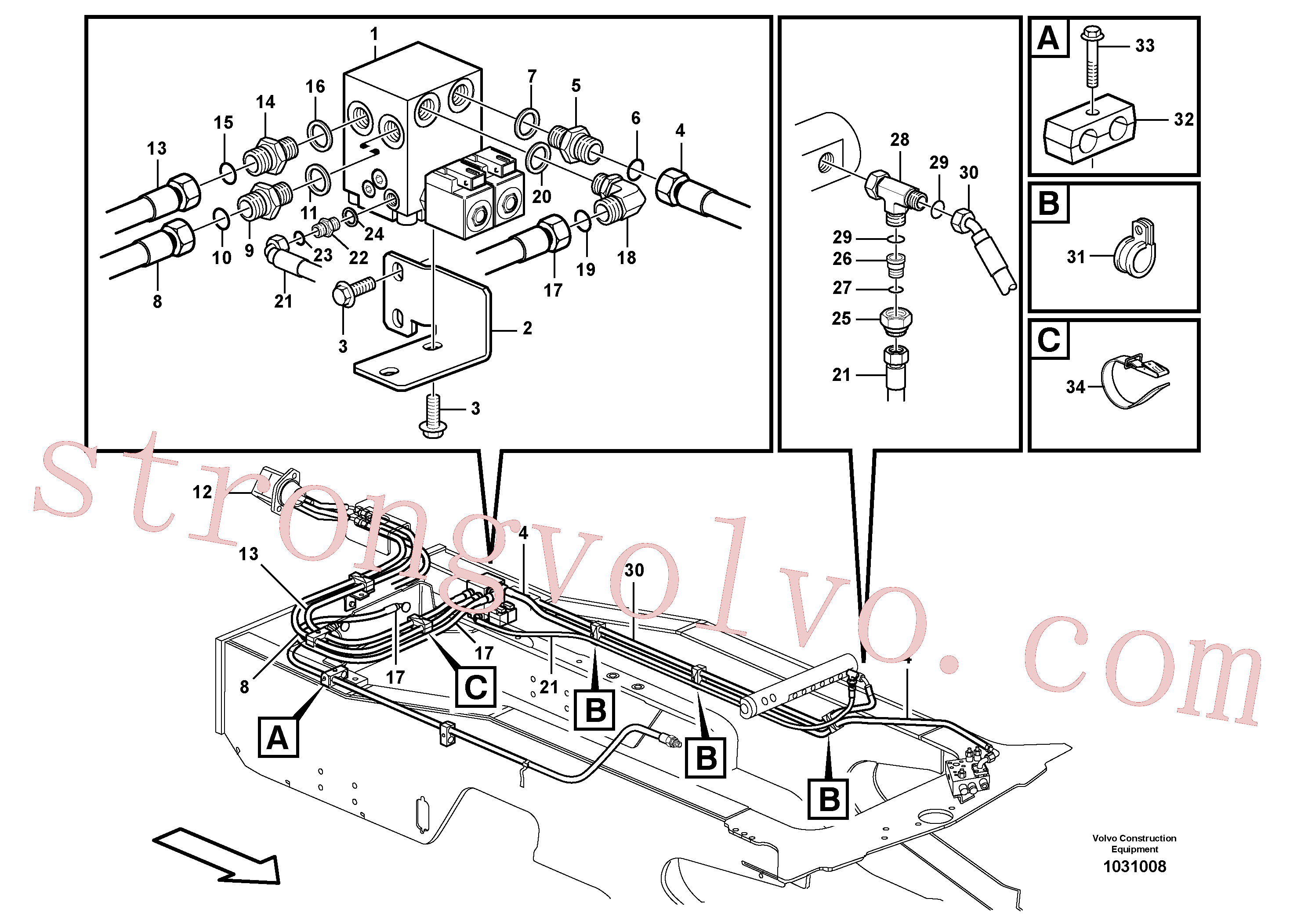 VOE936148 Volvo Ventilador reversível(1031008 Montagem)