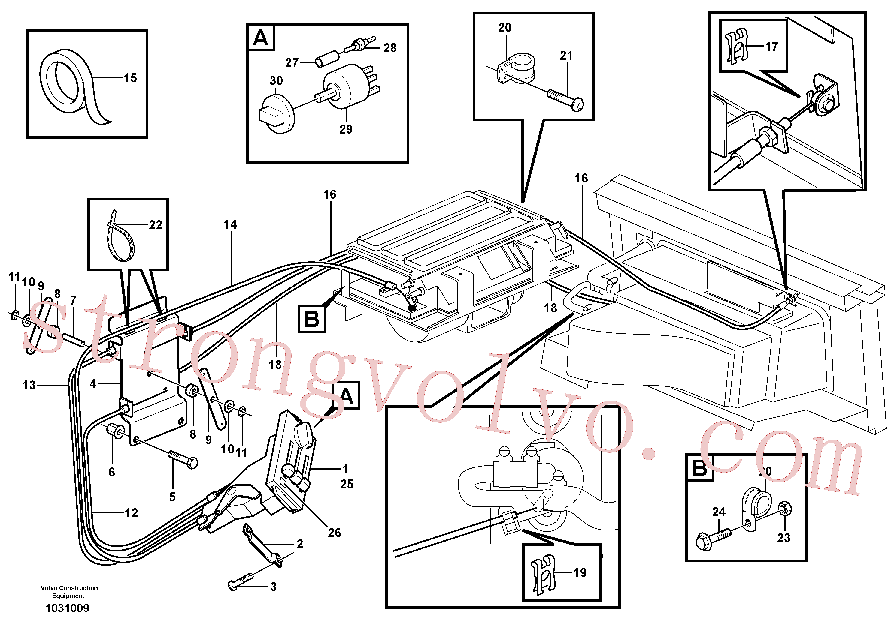 VOE950572 Volvo Distribuição de ar, comandos(1031009 Montagem)