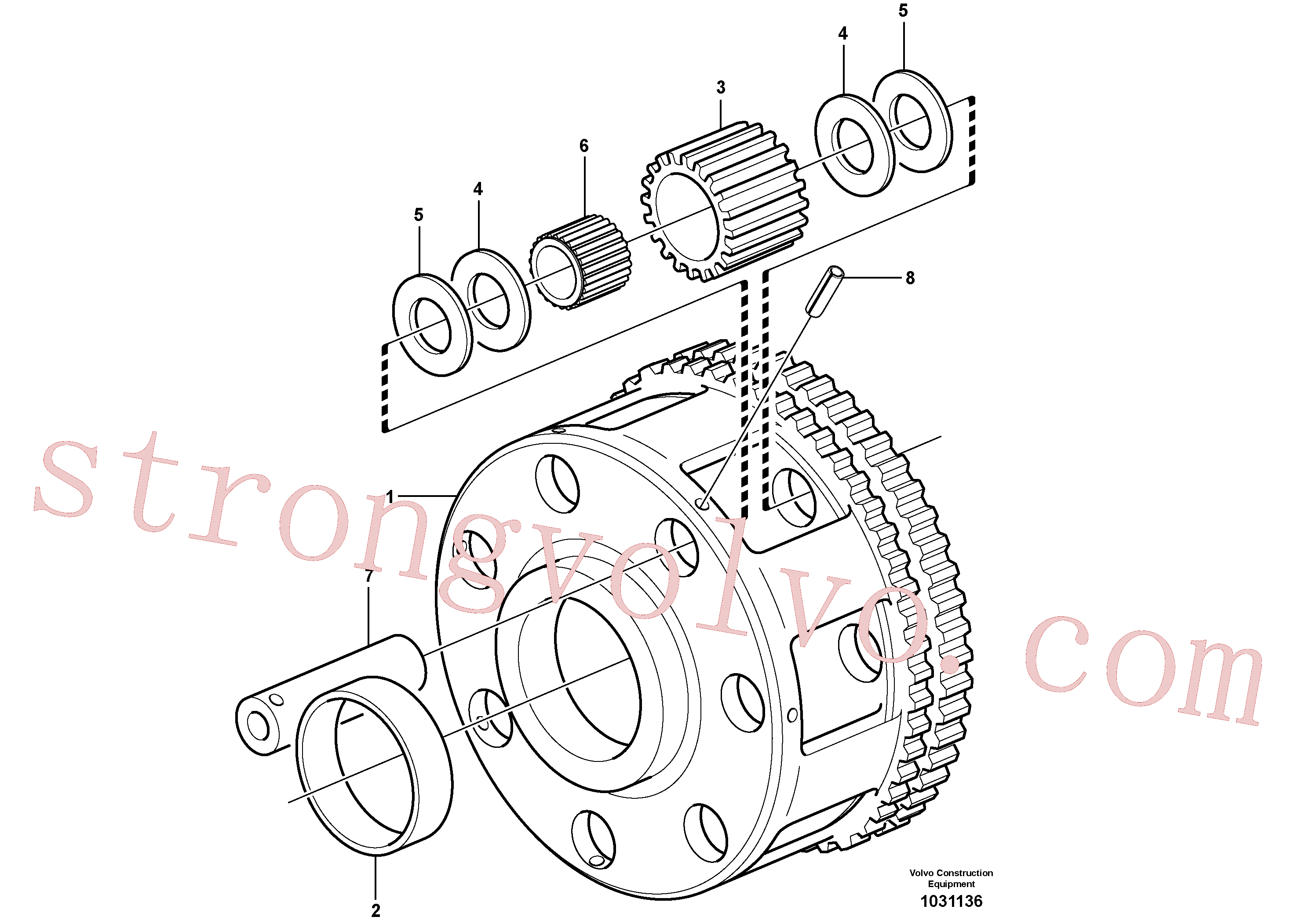 VOE11418129 Volvo Kit de planetários, estágio 2(1031136 Montagem)