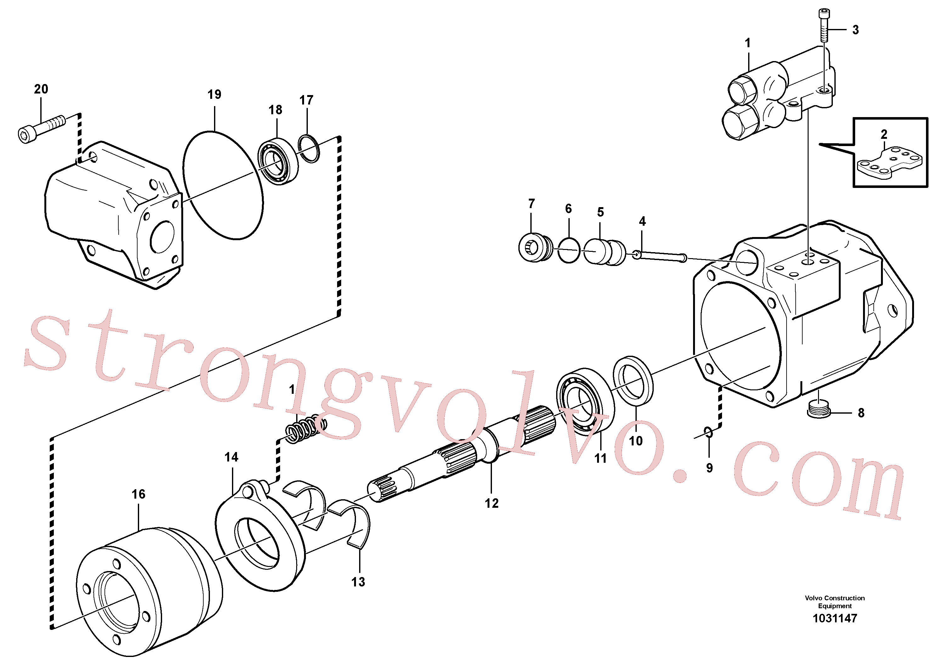 VOE11712917 Volvo Bomba hidráulica(1031147 Montagem)