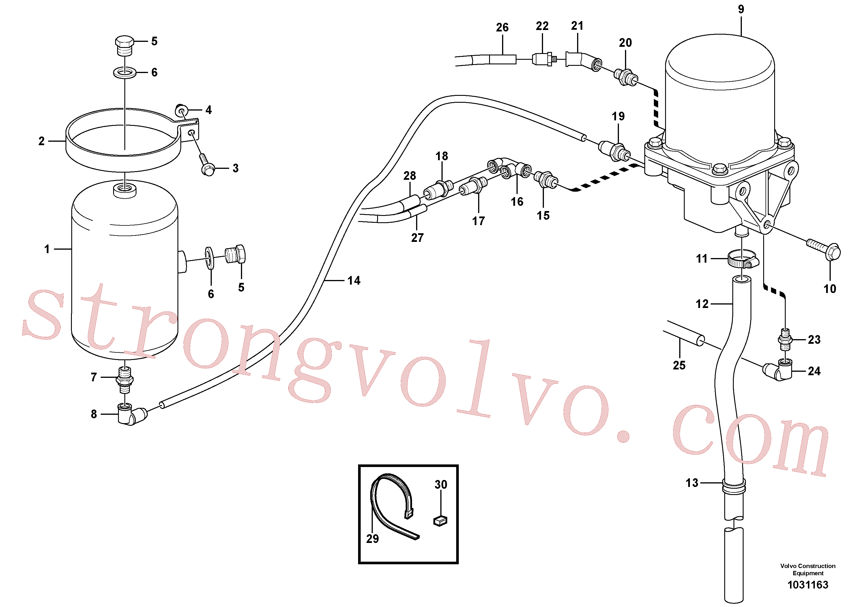 VOE977790 Volvo Secador do receptor e tanque(1031163 Montagem)