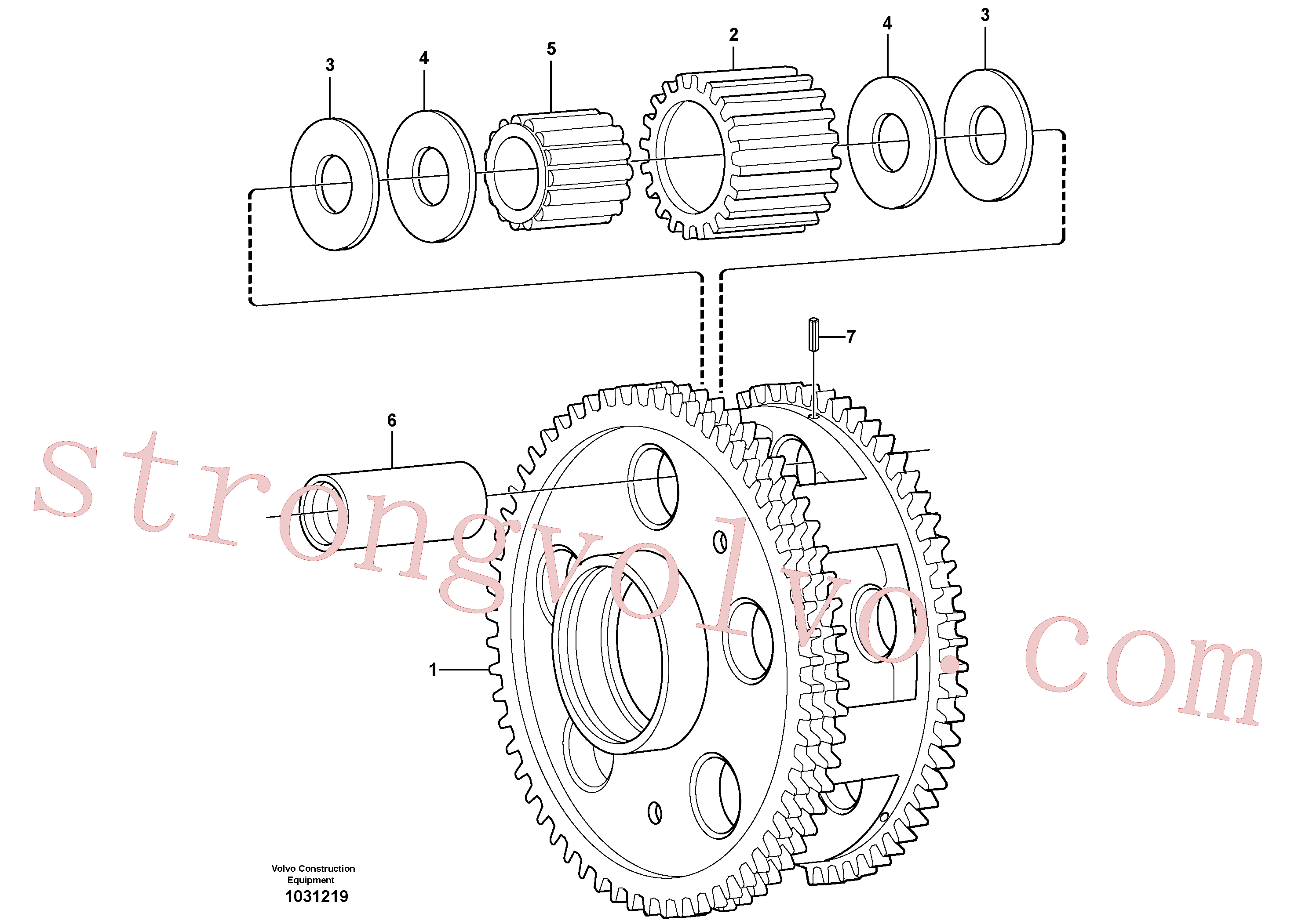 VOE15048366 Volvo Kit de planetários, estágio 3(1031219 Montagem)