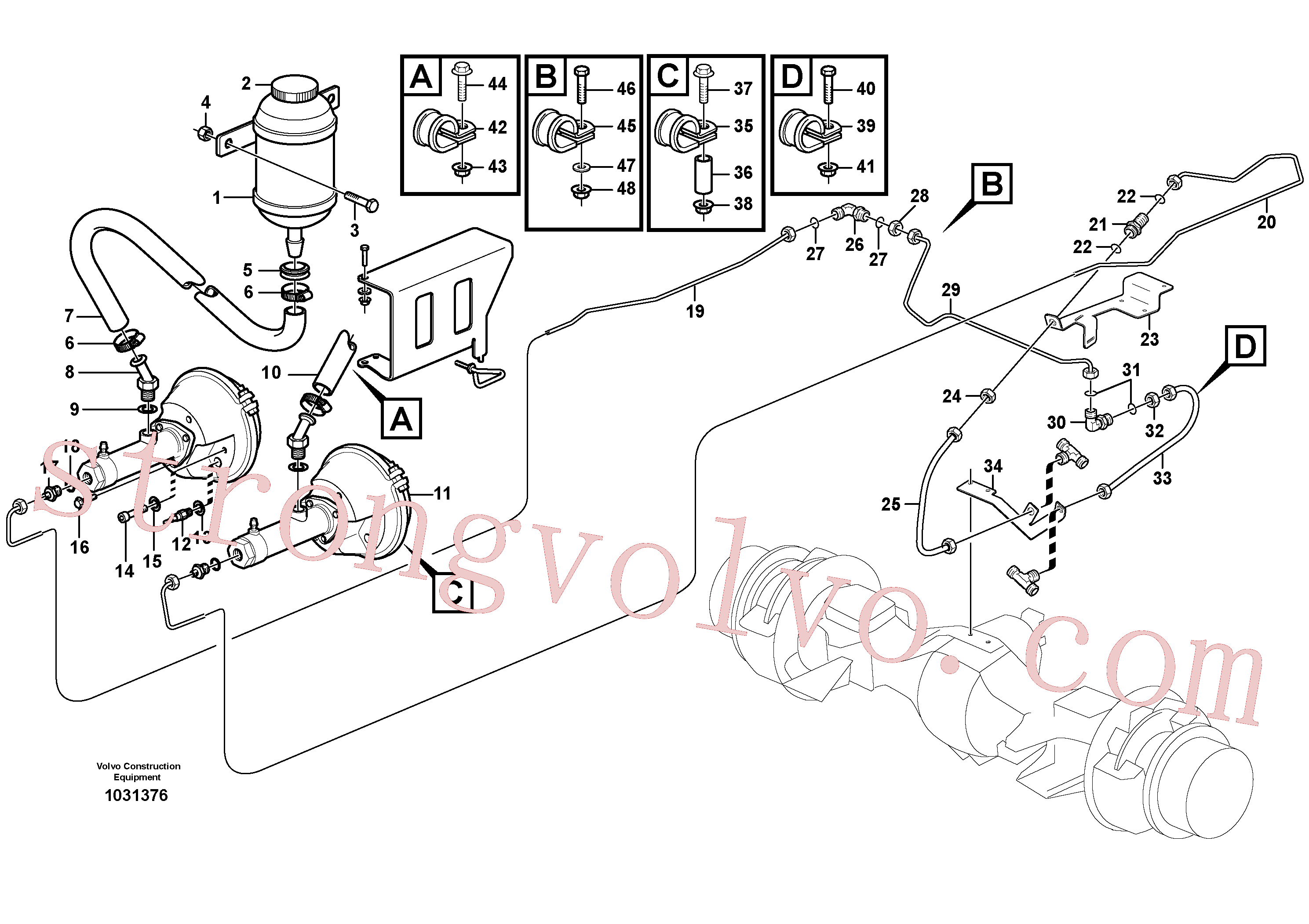 VOE14370737 Volvo Sistema de travão hidráulico, unidade do motor(1031376 Montagem)