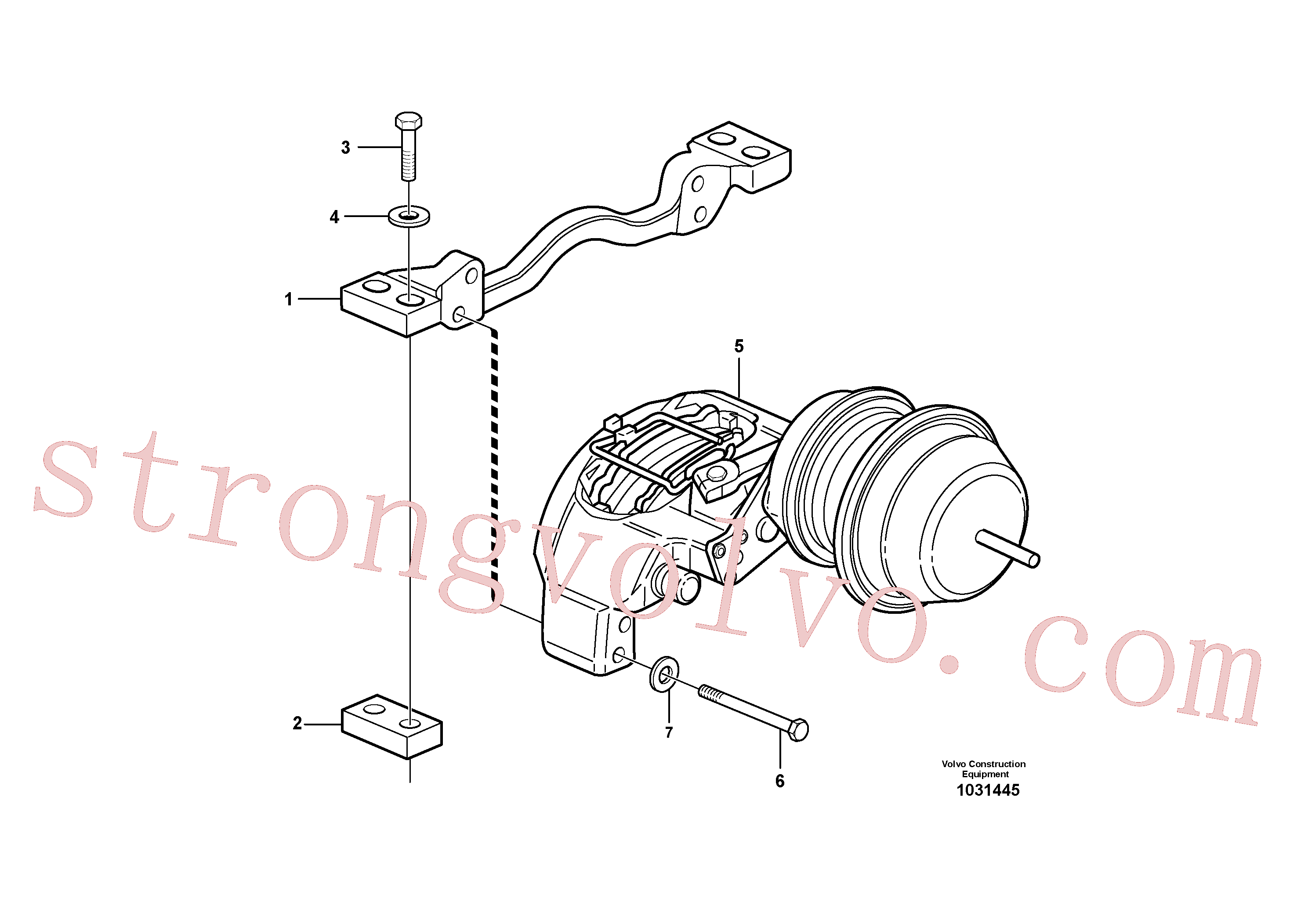 VOE930850 Volvo Travão de estacionamento(1031445 Montagem)