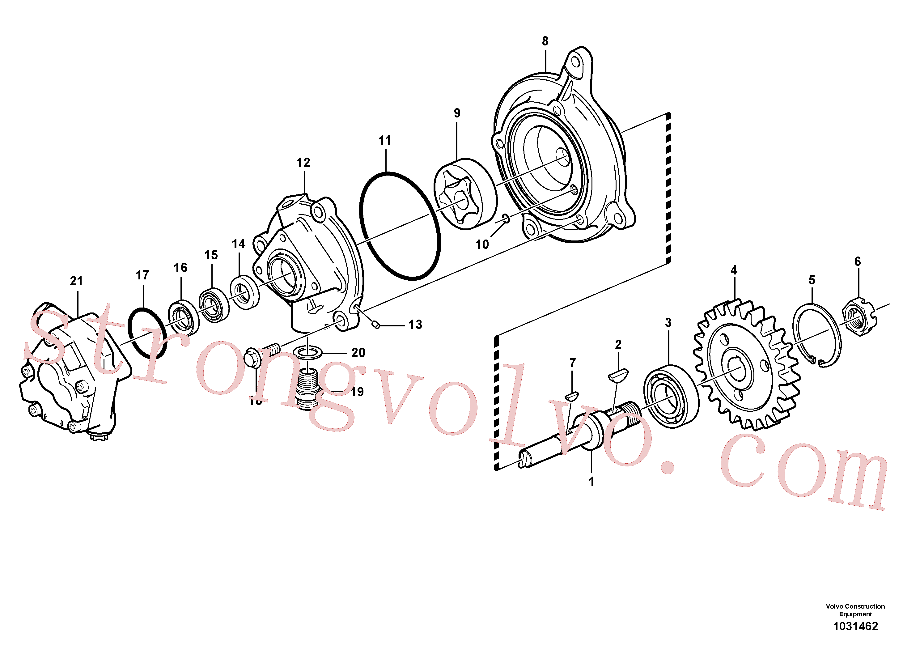 VOE910112 Volvo Bomba de óleo(1031462 Montagem)