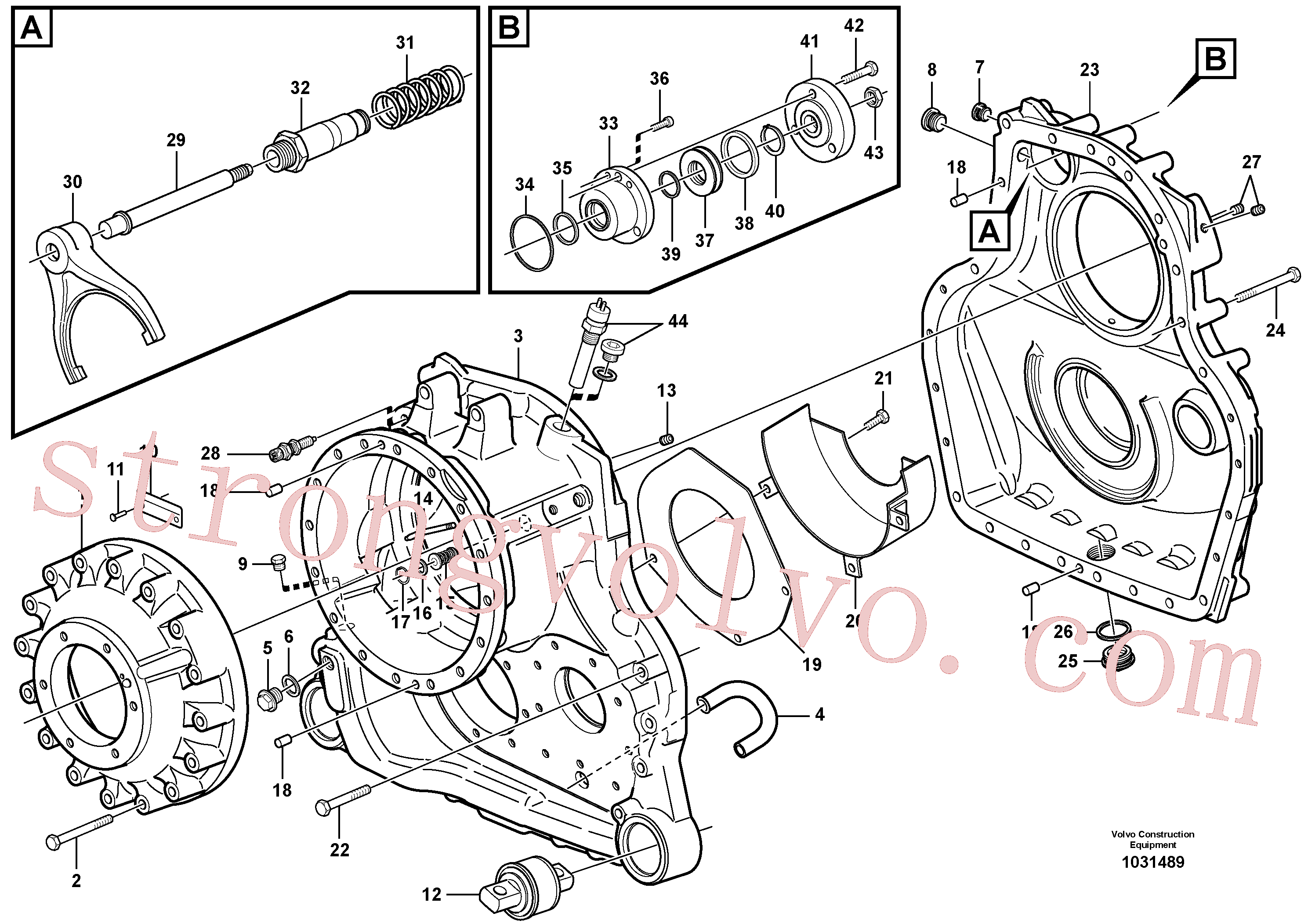 VOE990830 Volvo Caixa de velocidades de transferência(1031489 Montagem)
