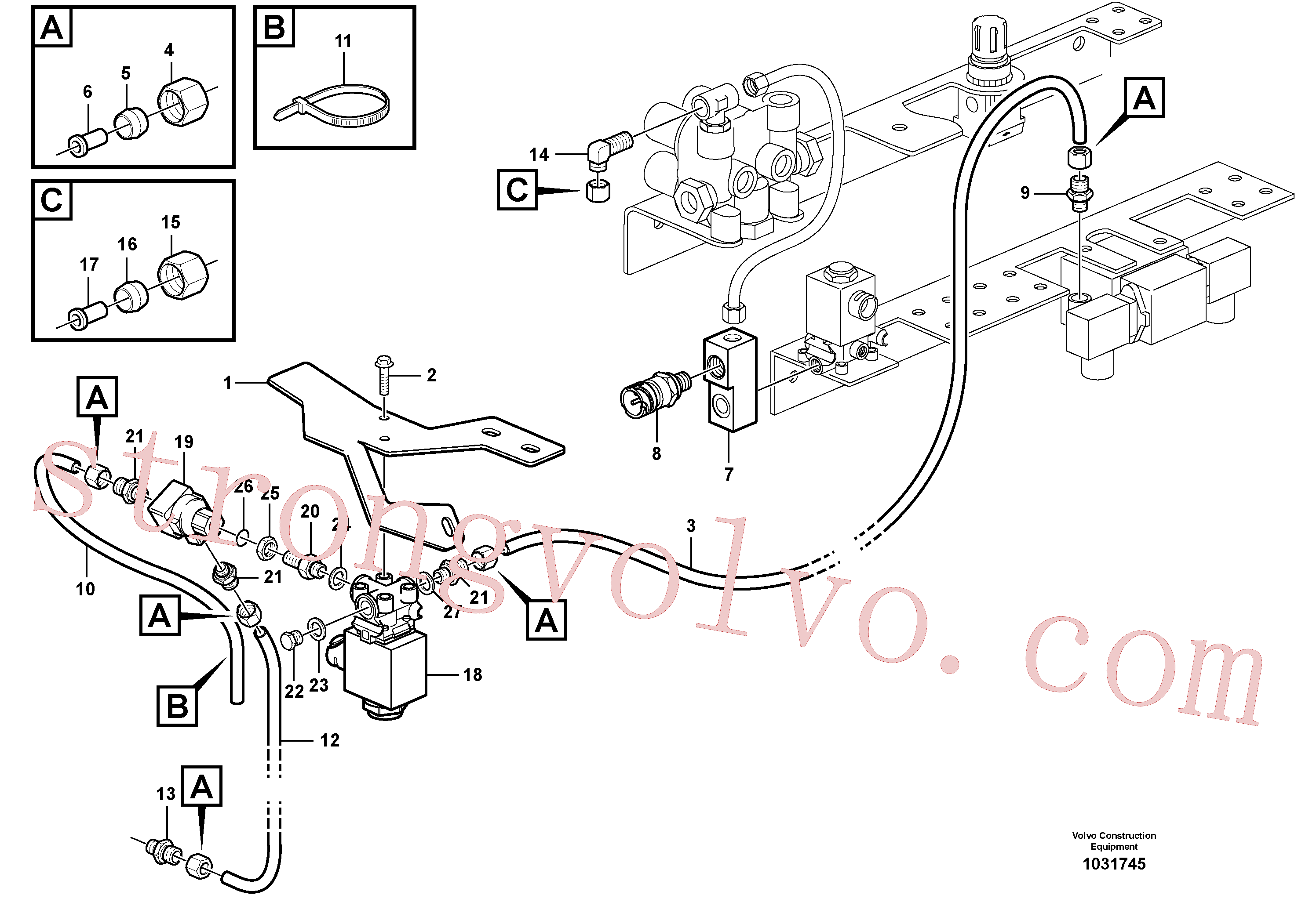 VOE11195122 Volvo Sistema de ar comprimido, unidade automática ATC(1031745 Montagem)