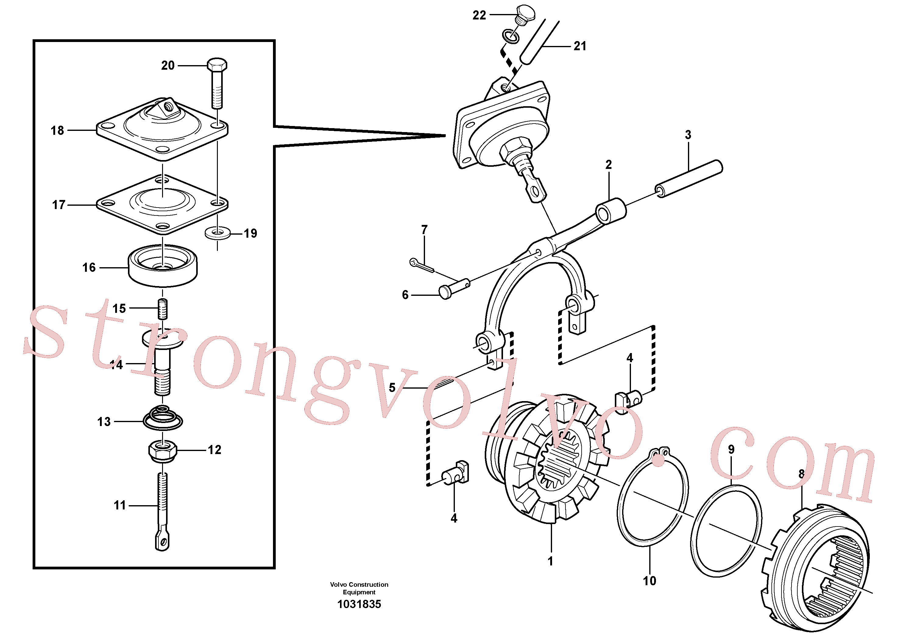 VOE13962985 Volvo Bloqueio diferencial(1031835 Montagem)