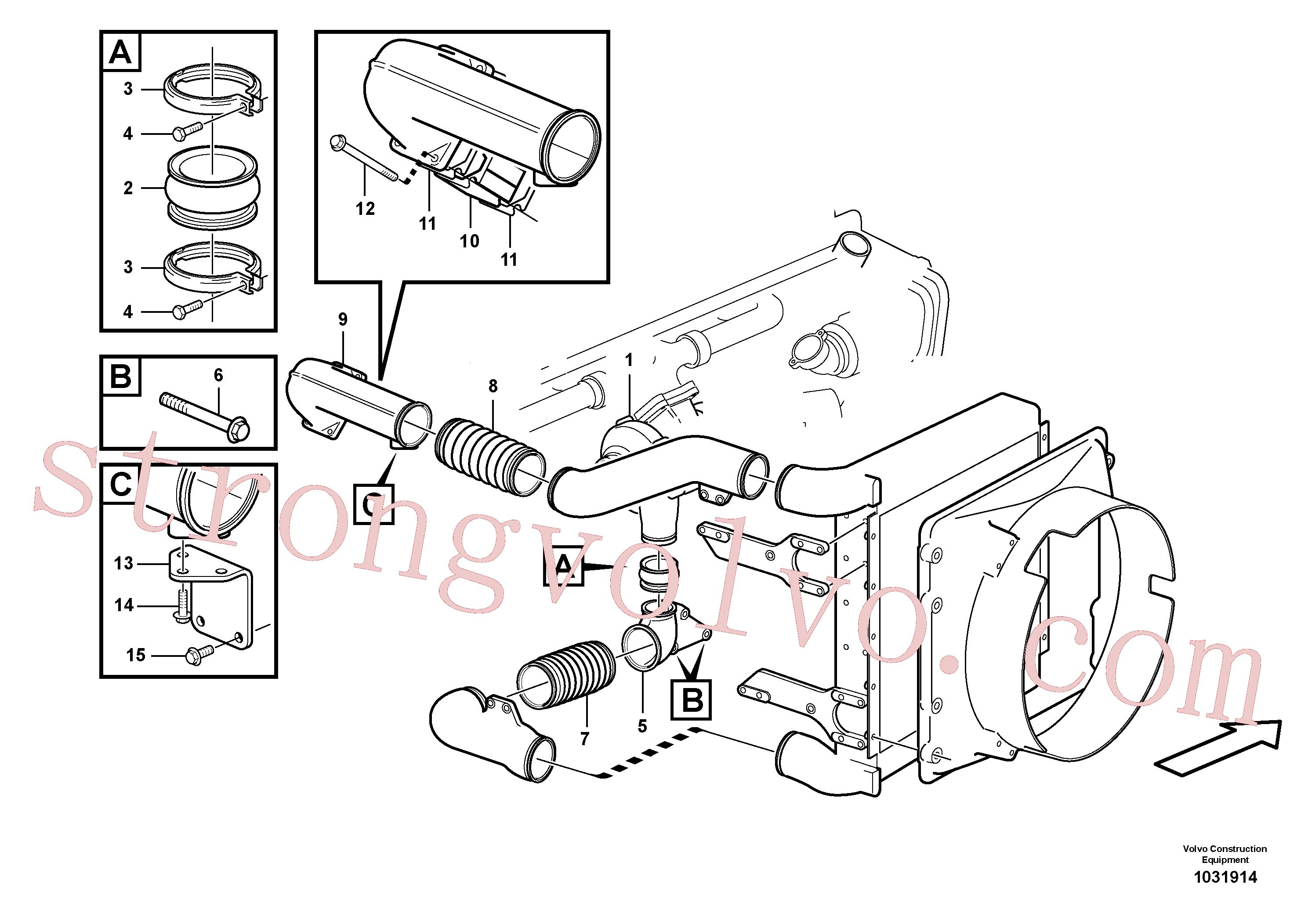 VOE13965182 Volvo Intercooler(1031914 Montagem)