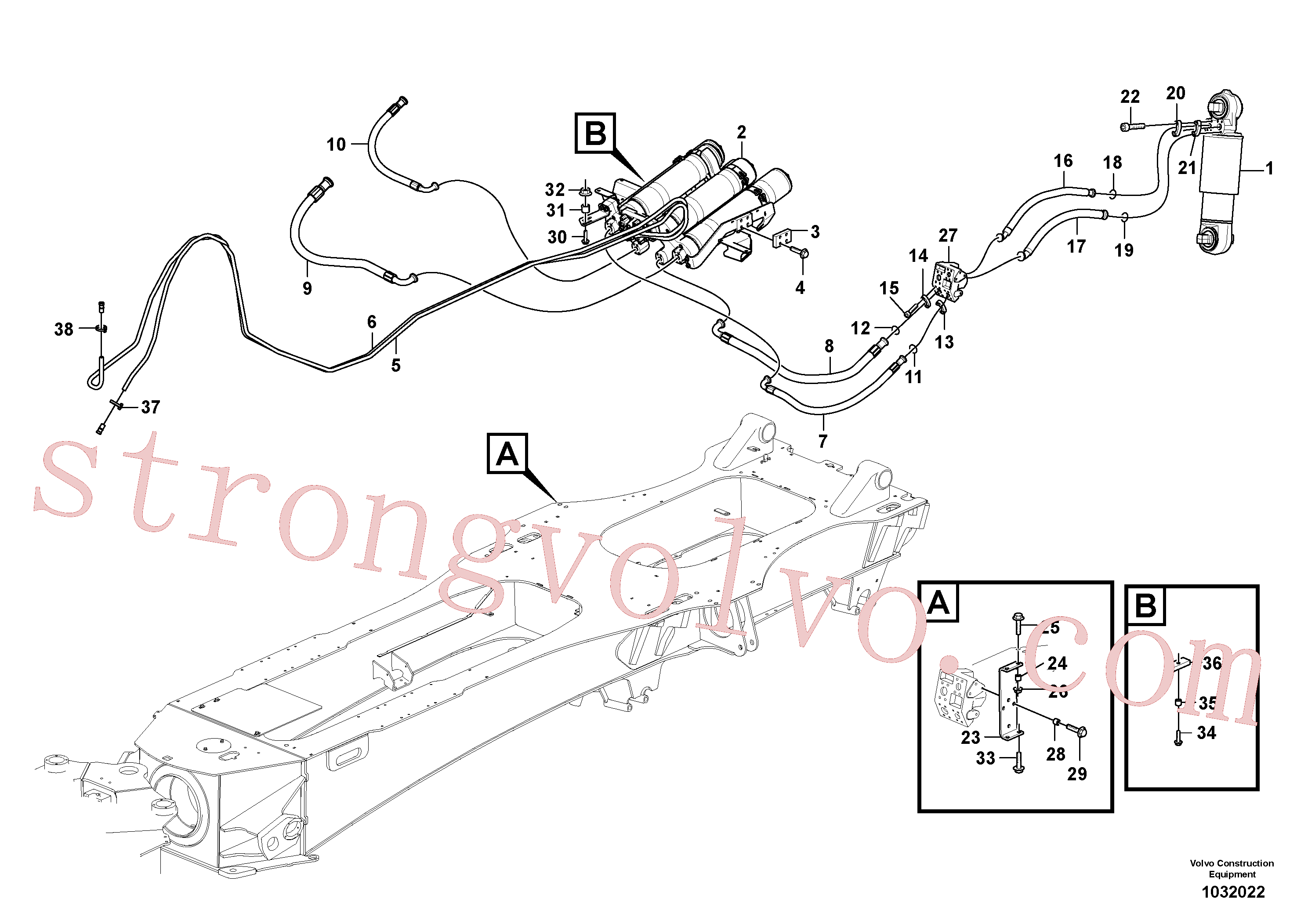 VOE937716 Volvo Suspensão a gás, reboque(1032022 Montagem)