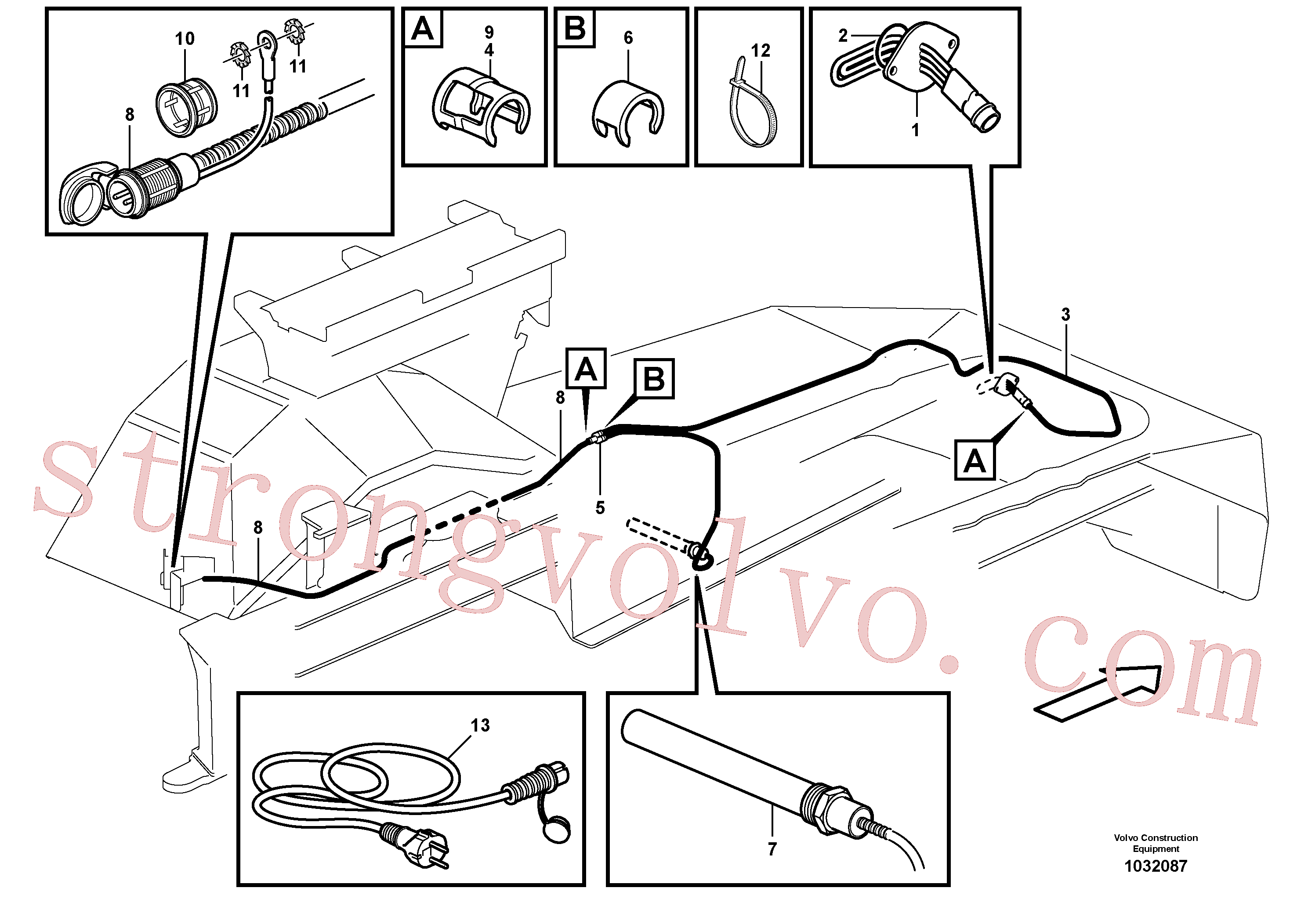 VOE14213995 Volvo Aquecedor do motor.(1032087 Montagem)