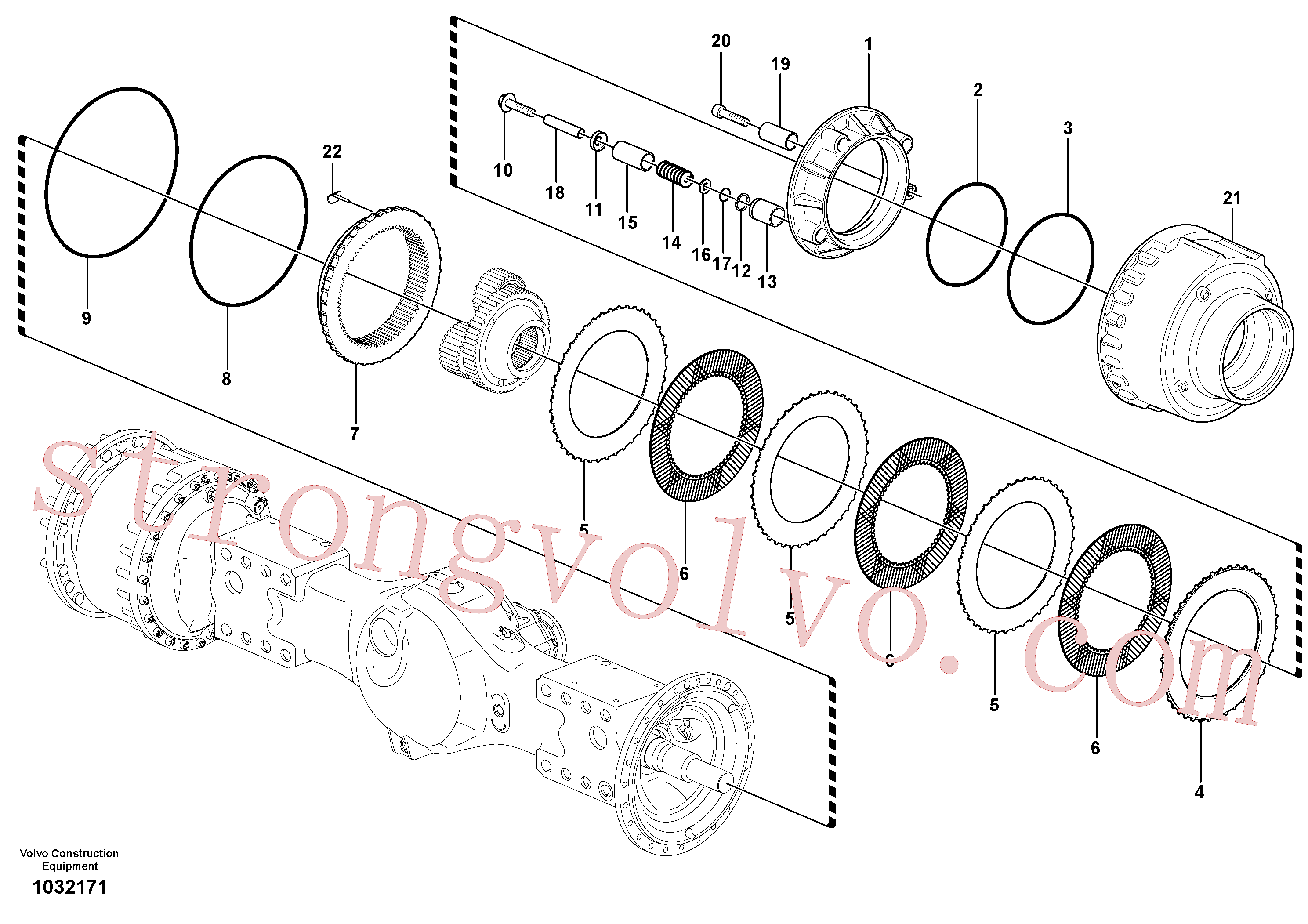 Volvo ZM7094962 Anel de fixação Volvo Acessórios para escavadeira