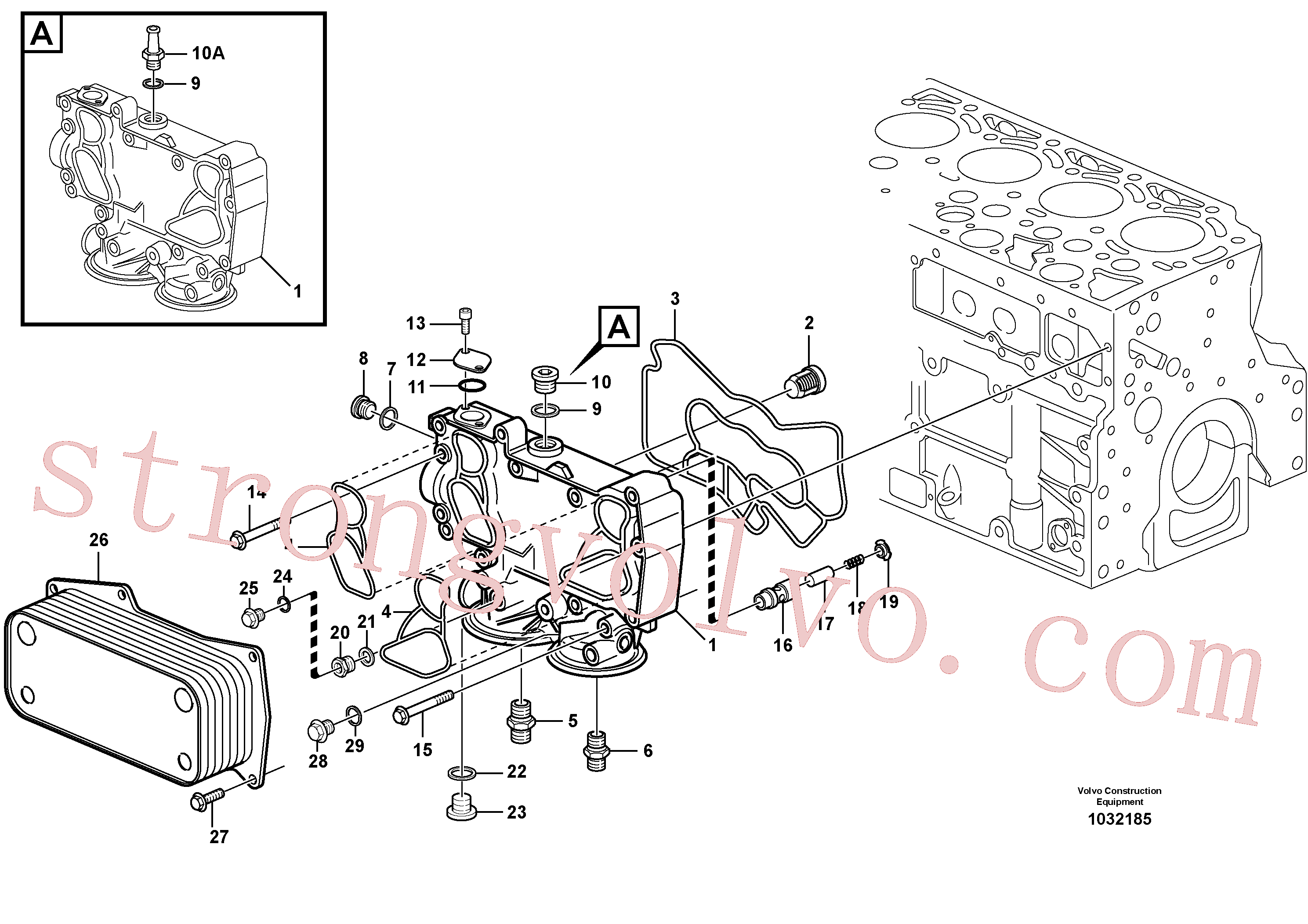 SA8320-03930 Volvo Refrigerador de óleo(1032185 Montagem)