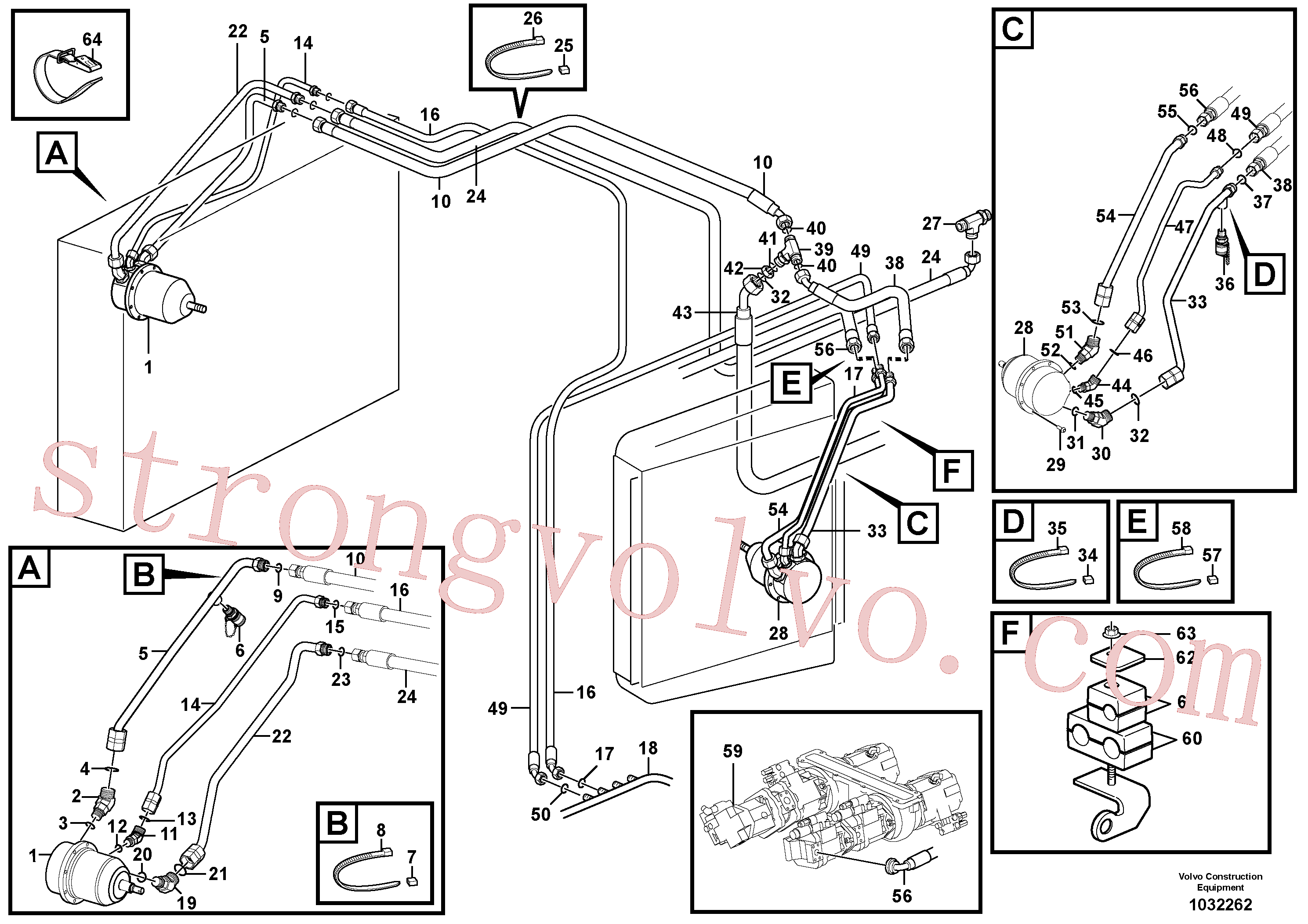 VOE938068 Volvo Accionamento de ventilador(1032262 Montagem)