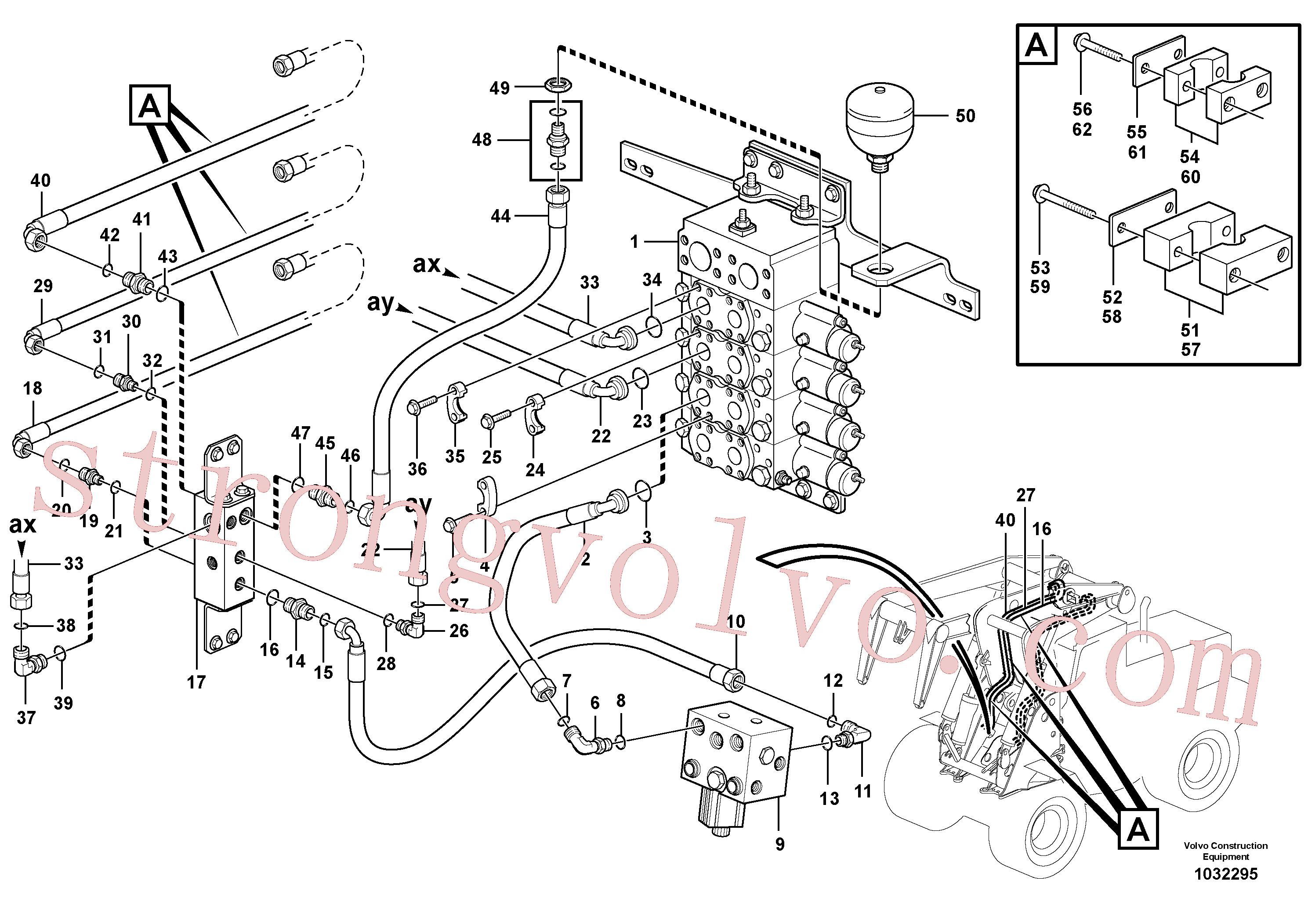 VOE11806446 Volvo Hidráulica de serviço, braço rotativo(1032295 Montagem)