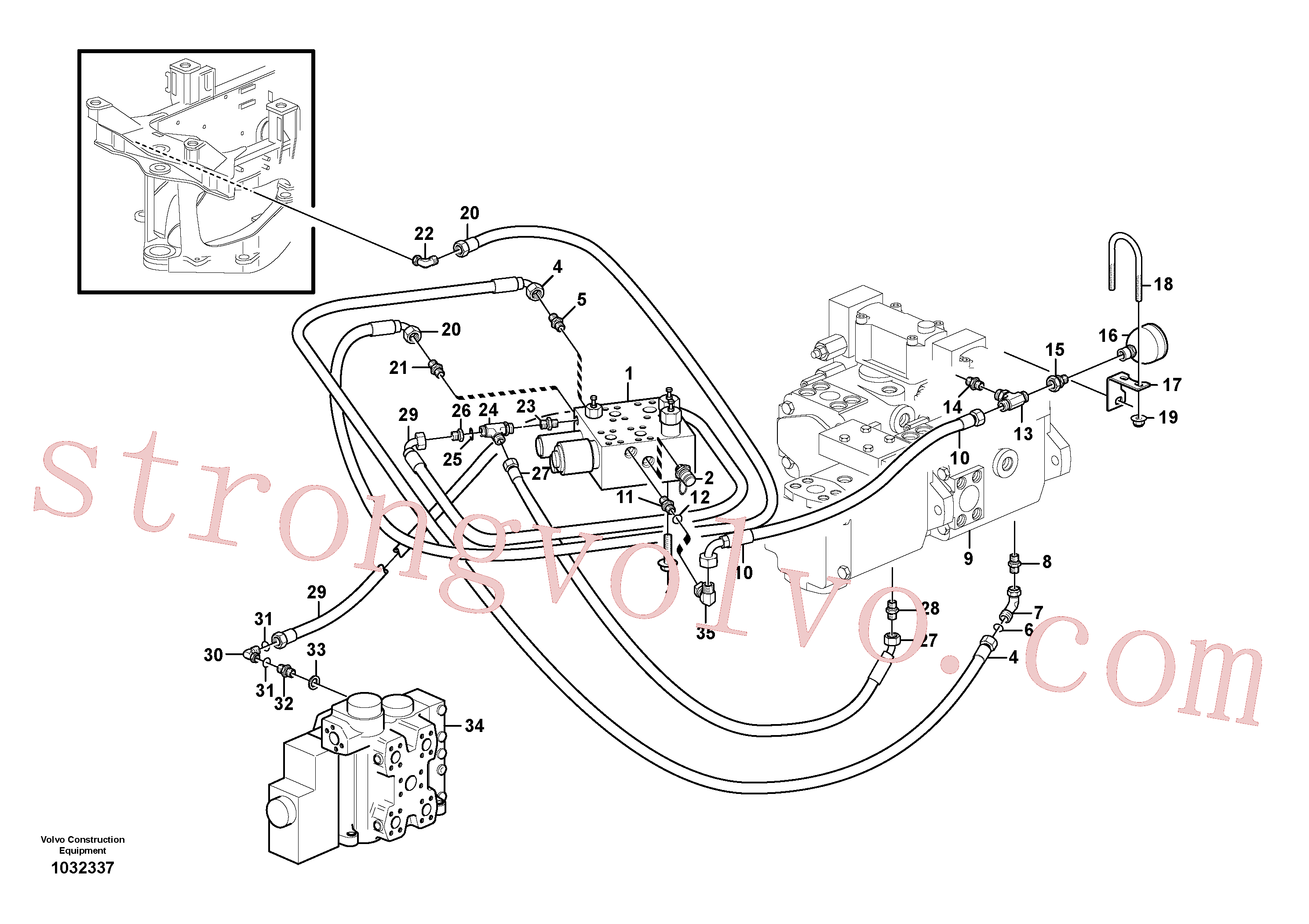 VOE11411143 Volvo Linha de detecção de carga(1032337 Montagem)