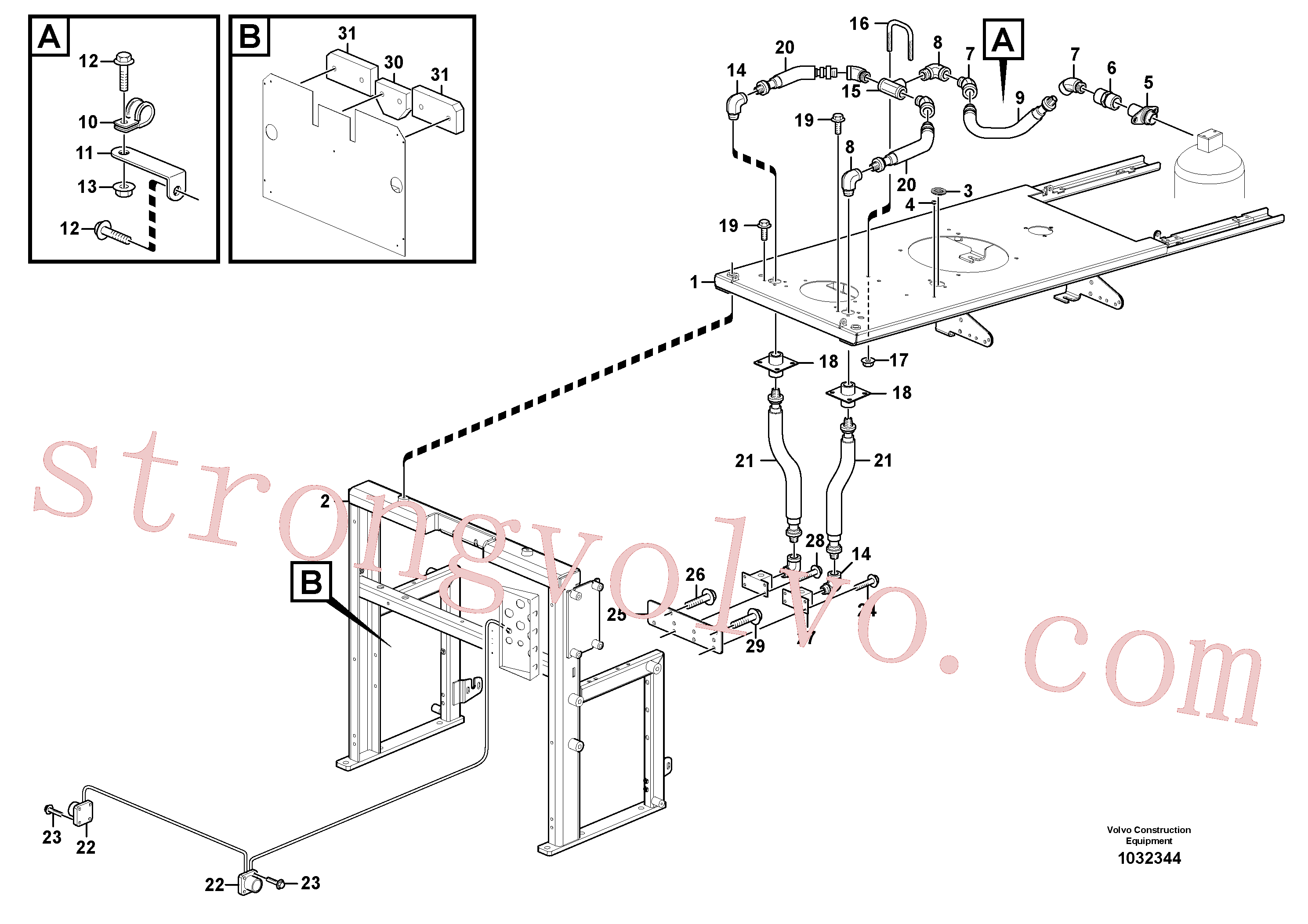 Volvo Acessórios para escavadeira VOE11301775 Cotovelo Acessórios