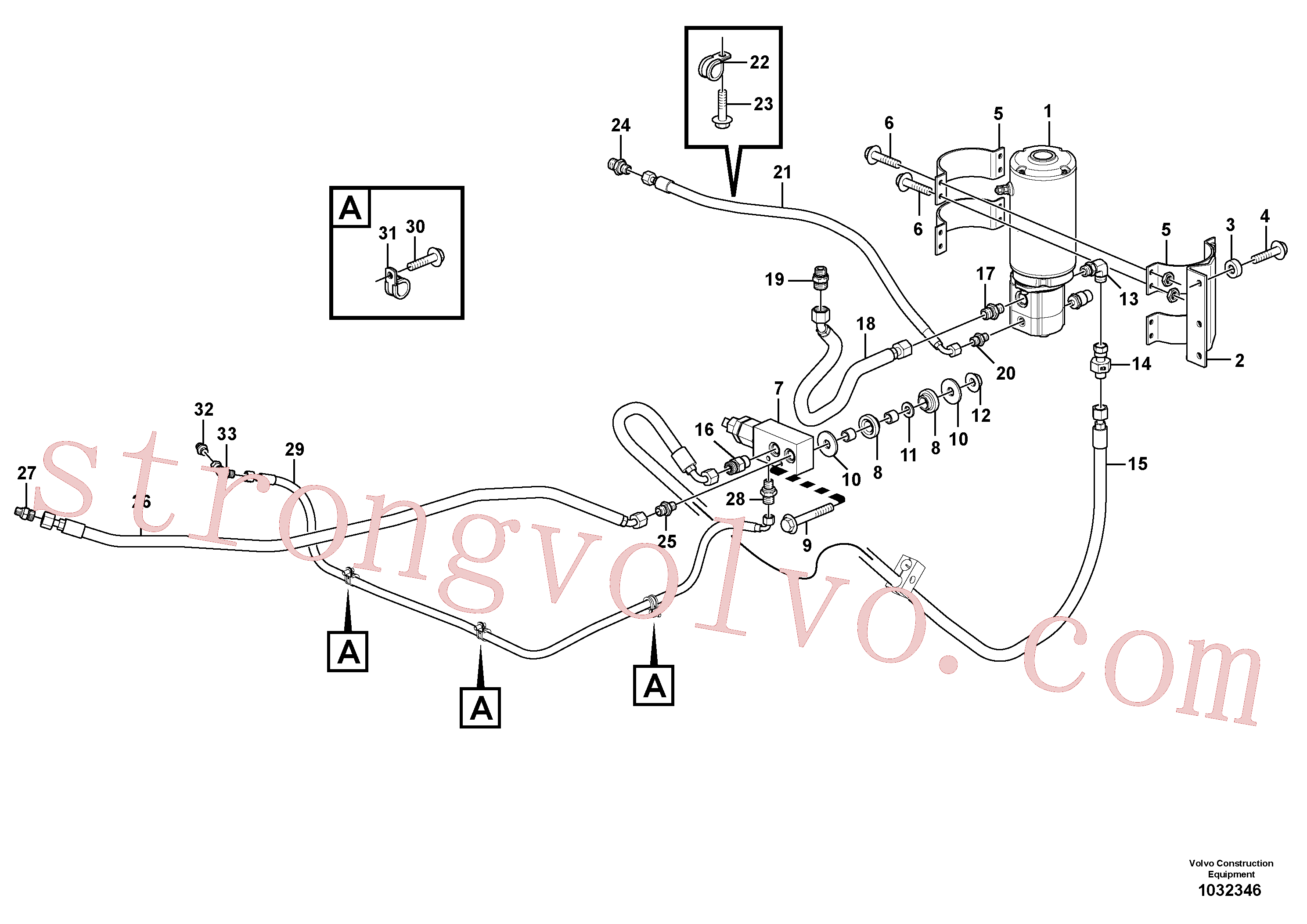 VOE11173214 Volvo Sistema de direcção auxiliar(1032346 Montagem)
